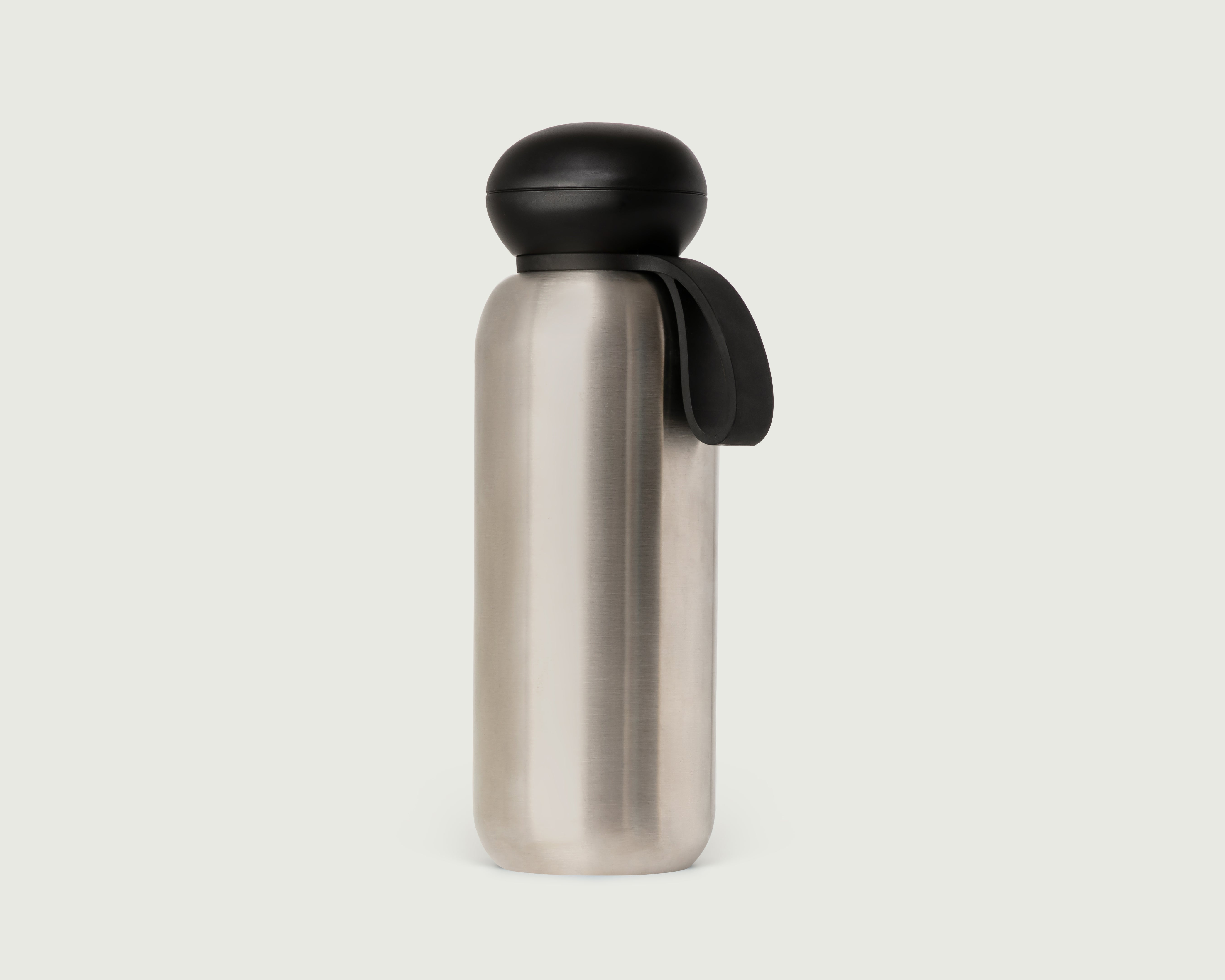 Chrome-32oz::Flask Tumbler Bottle gray front