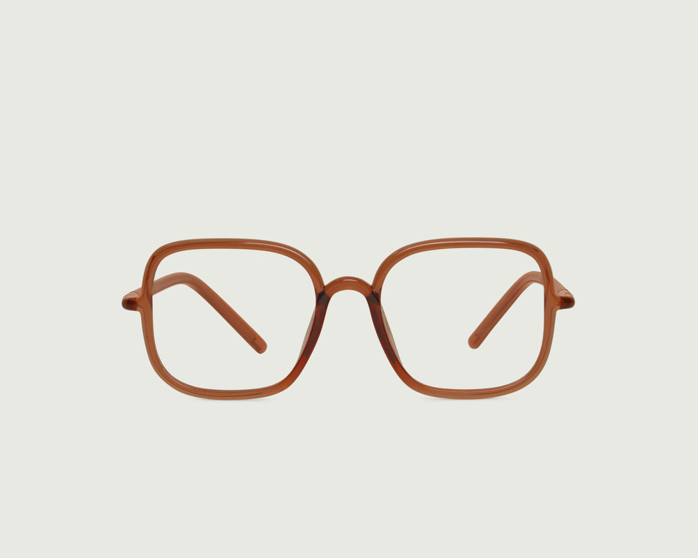 Ale::Eleanor Eyeglasses square red castor seed front