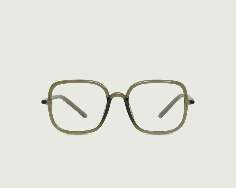 Basil::Eleanor Eyeglasses square green castor seed front
