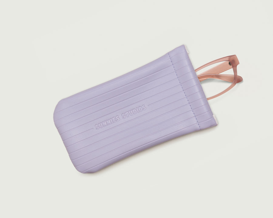 Ribbed Sac Eyewear case purple