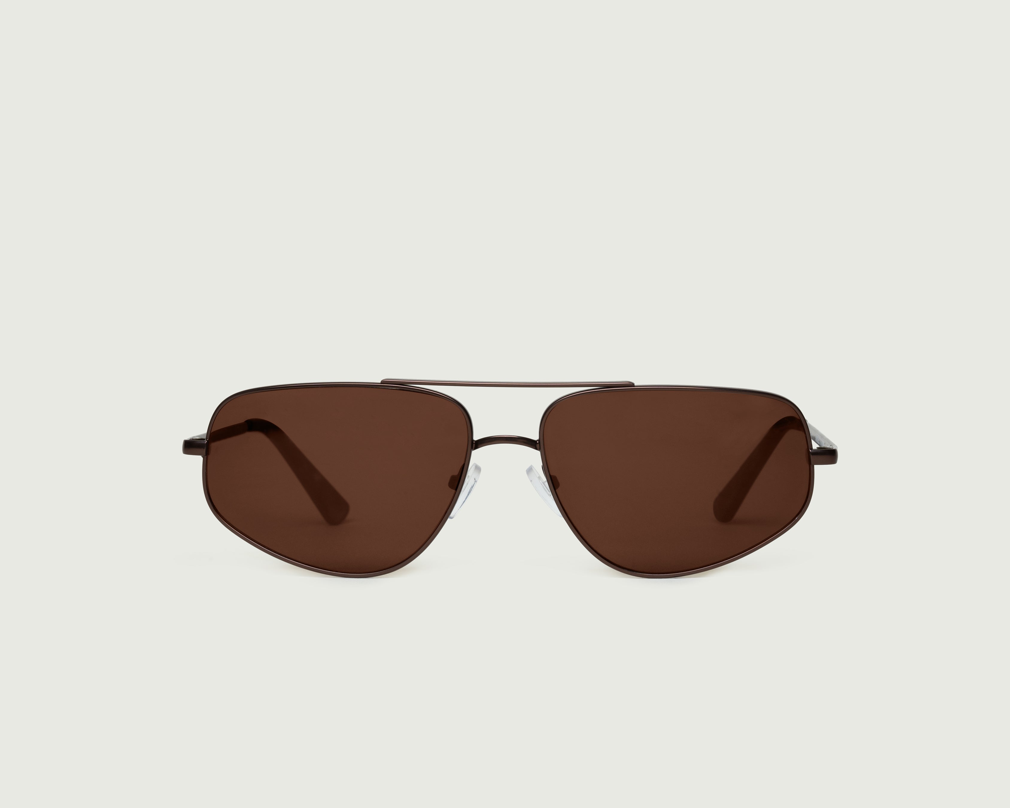 Bronze Polarized::Rome Sunglasses pilot brown  metal front