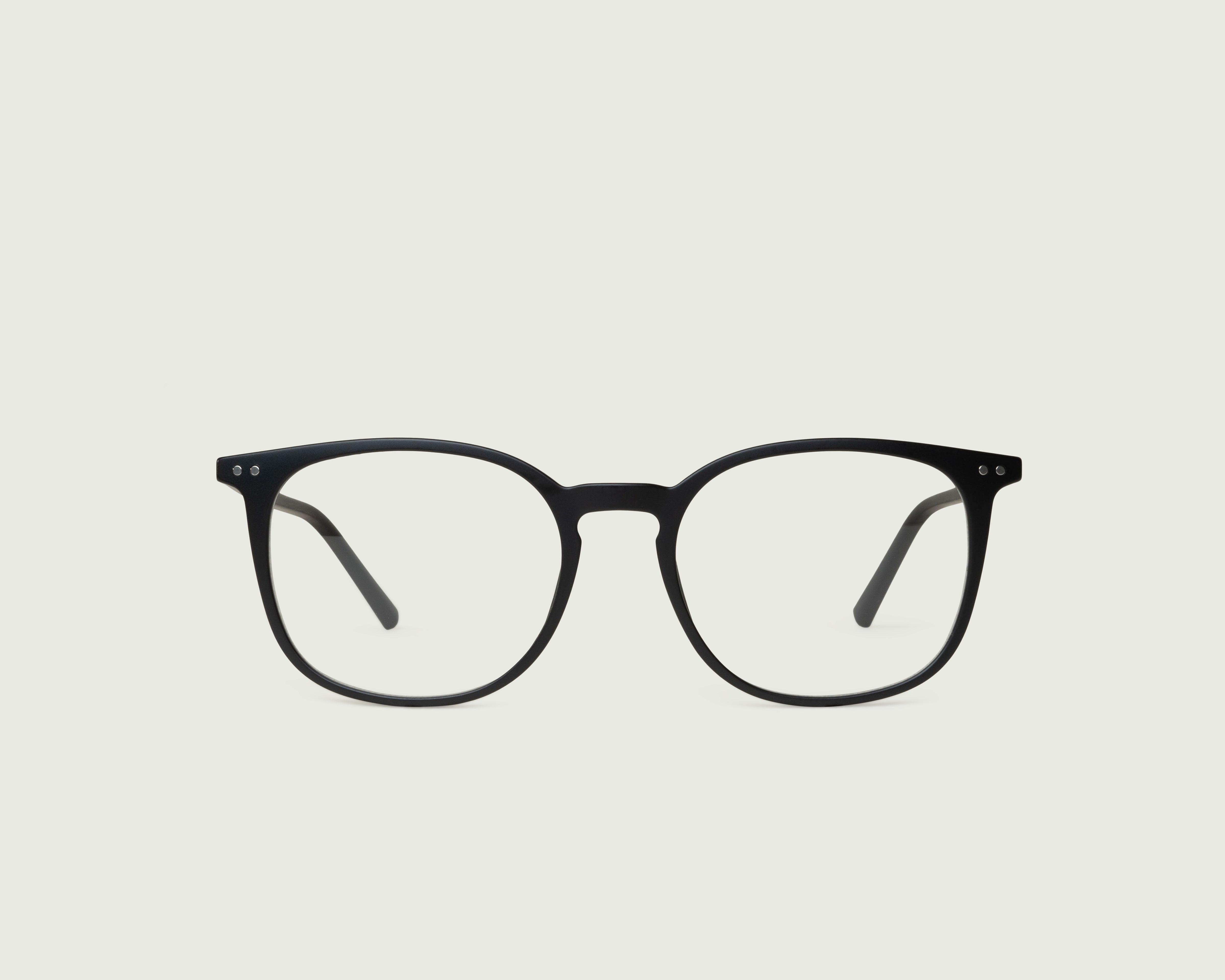 Charcoal::Kennedy Eyeglasses square black plastic front 