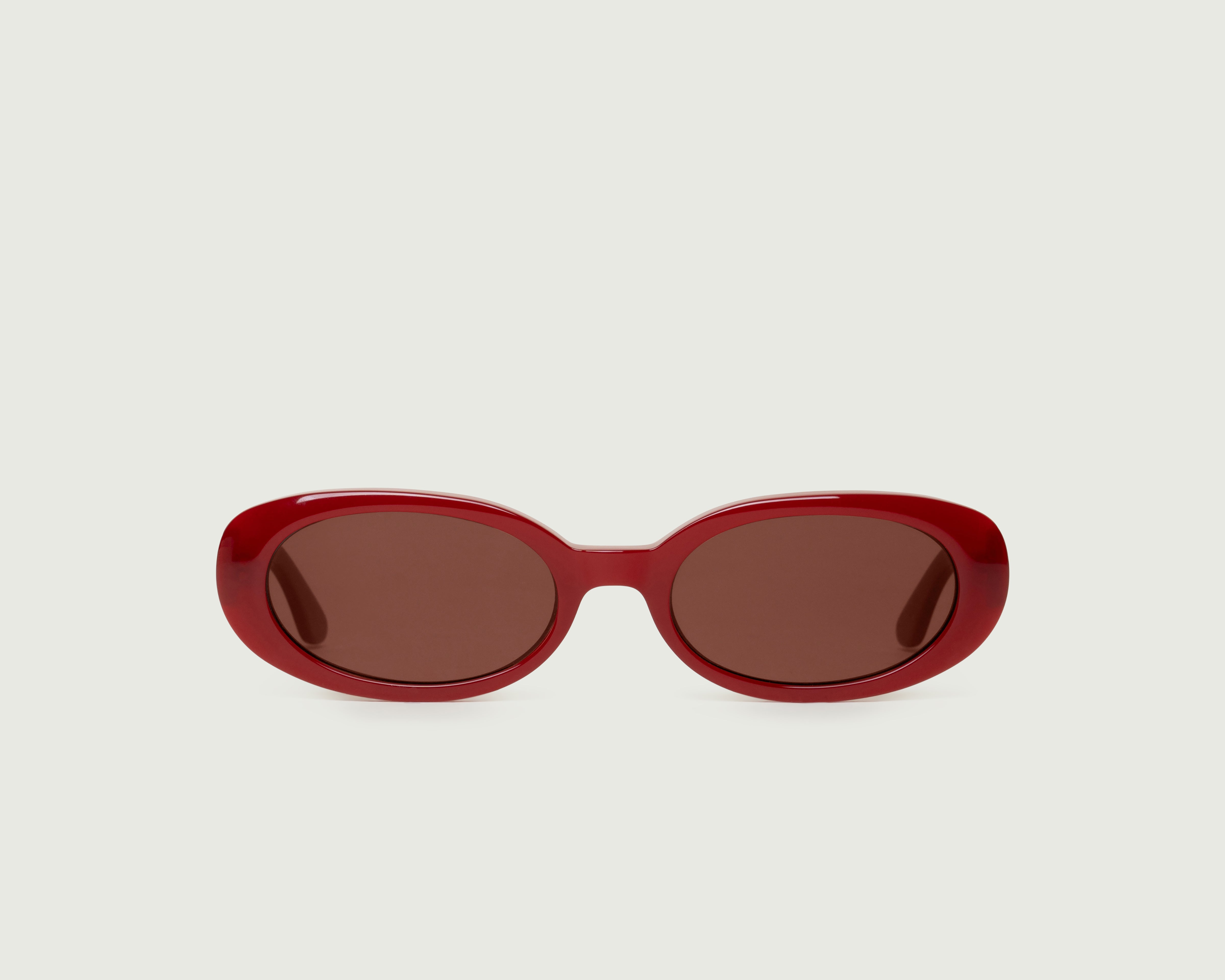 Cherry ::Devon Sunglasses round red acetate front