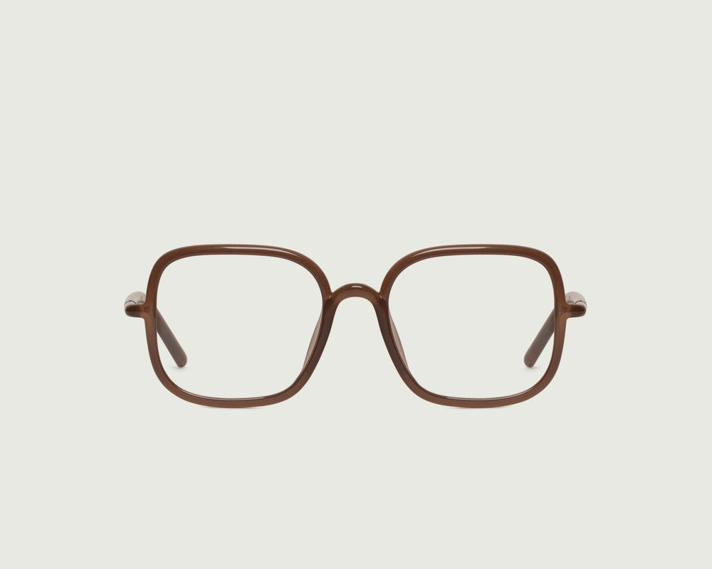 Cortado::Eleanor Eyeglasses square Brown castor seed front