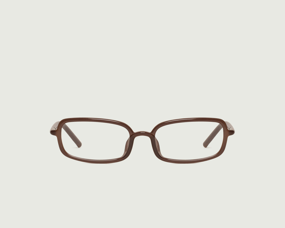Cortado::Oliver Eyeglasses rectangle Brown castor seed front