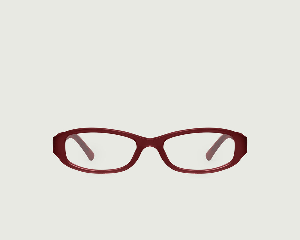 Crimson::Lucy Eyeglasses rectangle red acetate front
