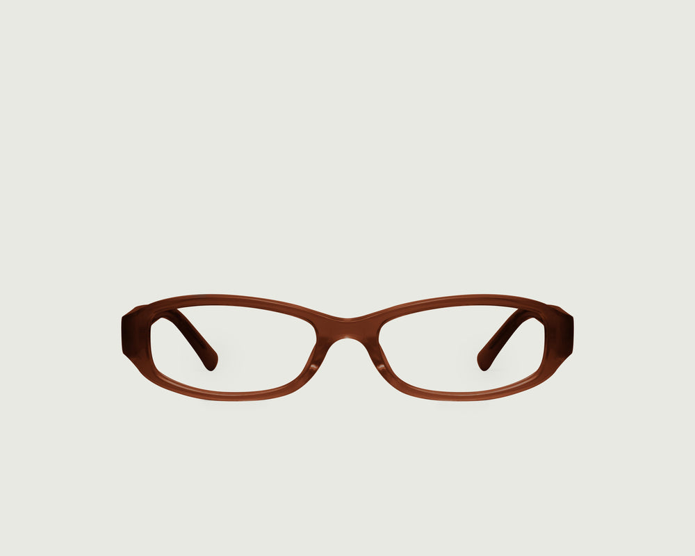 Espresso::Lucy Eyeglasses rectangle brown acetate front