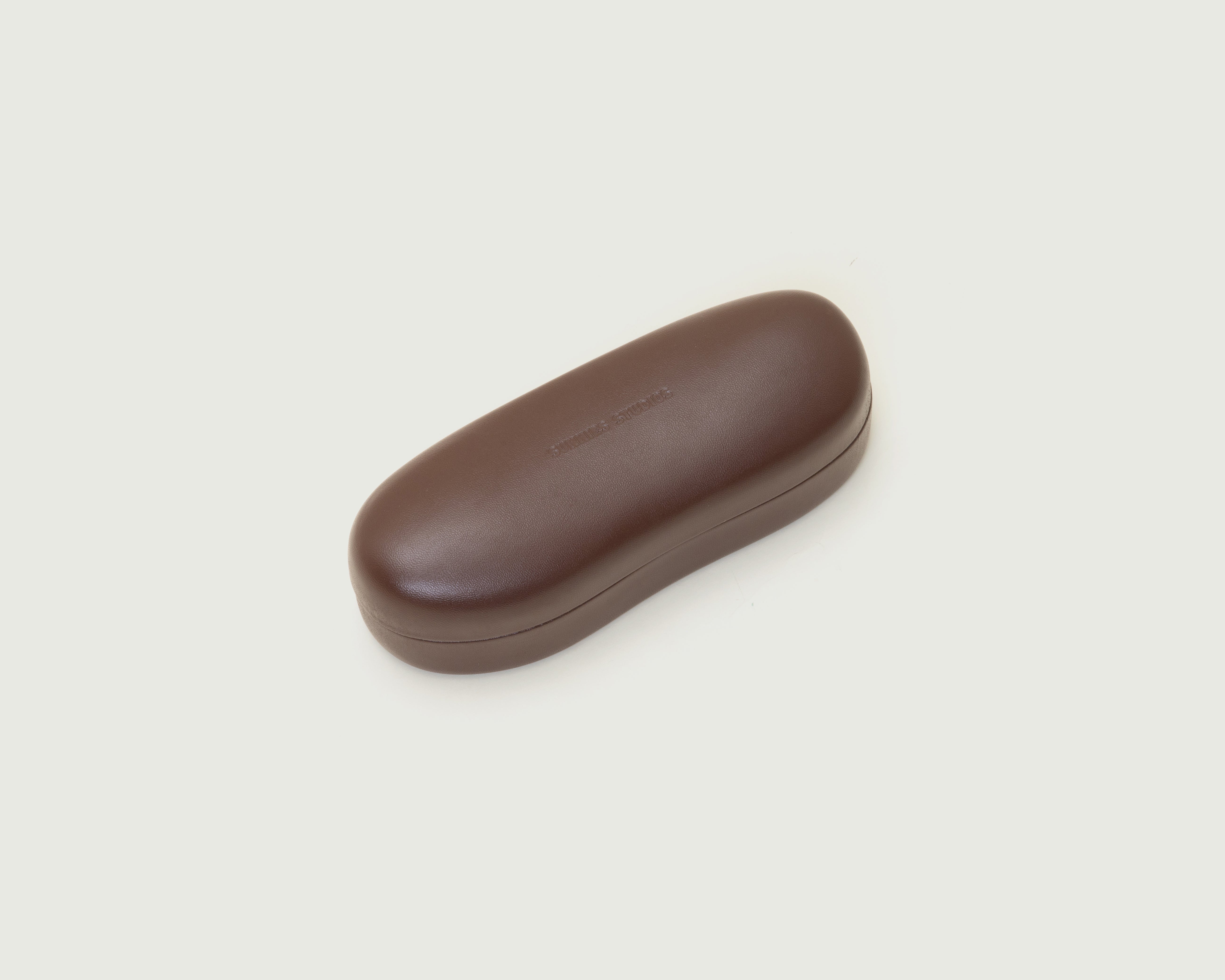 Ganache::Blobject Hardcase Eyewear case brown front diagonal