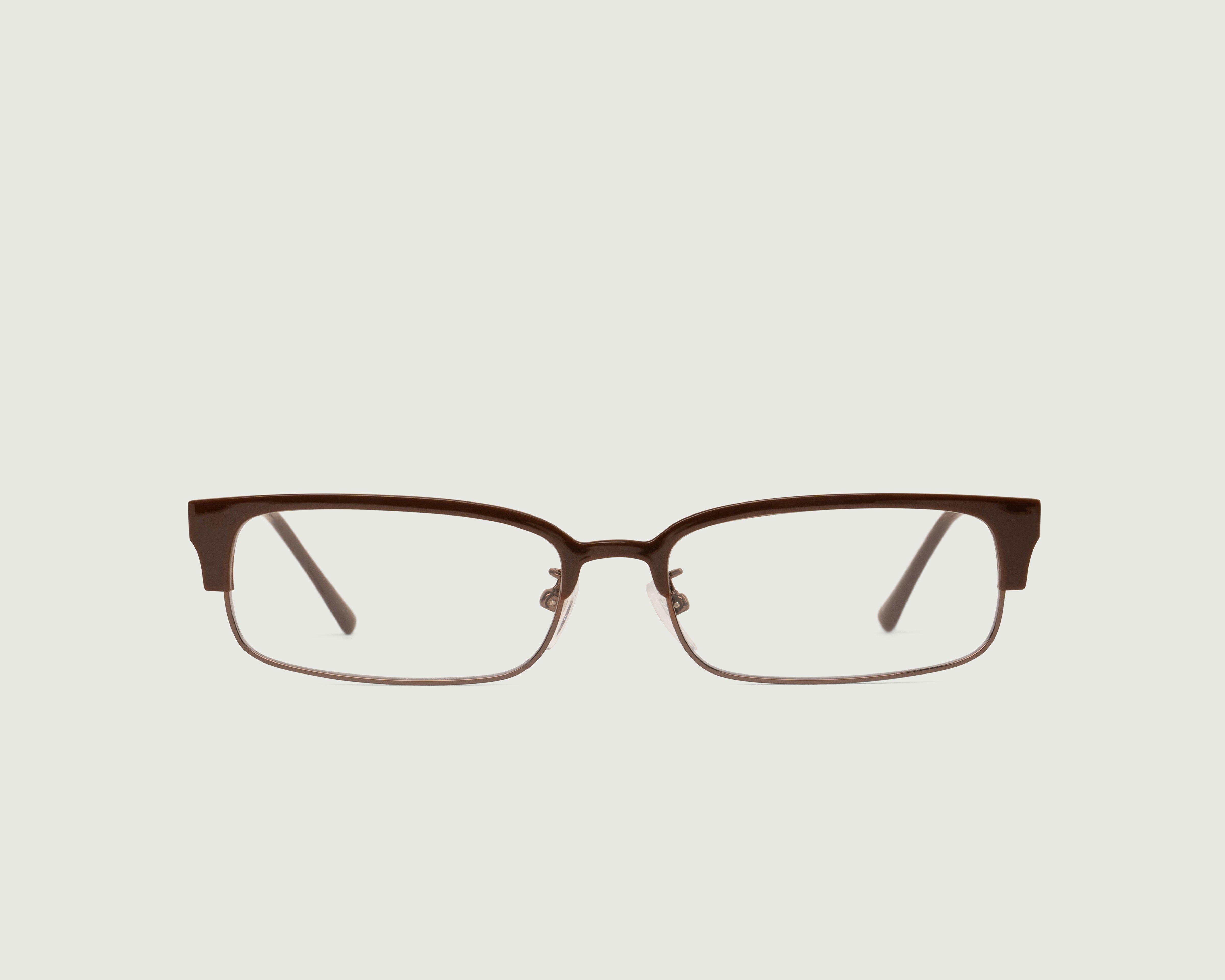Ganache::Carson Eyeglasses rectangle Brown acetate front