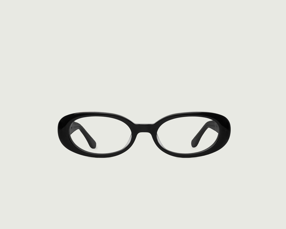 Ink::Devon Eyeglasses round black acetate front