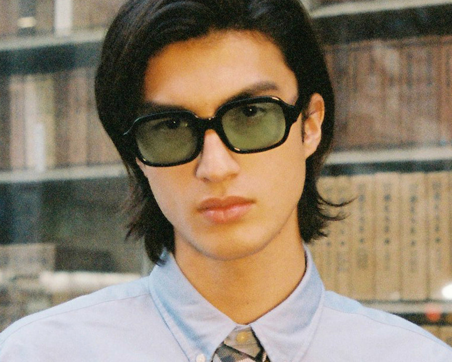 men Bobbi Sunglasses rectangle Black recycled polyester