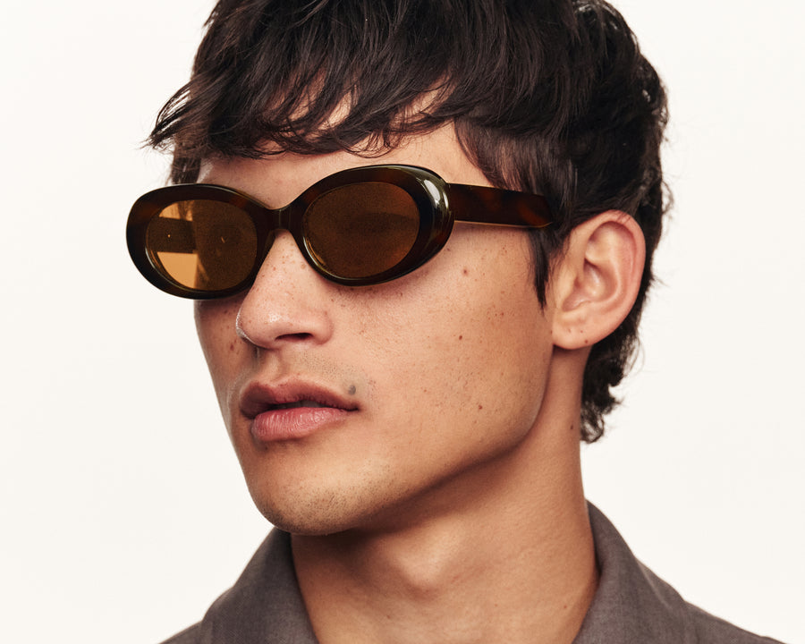 men Iris Sunglasses round tort acetate