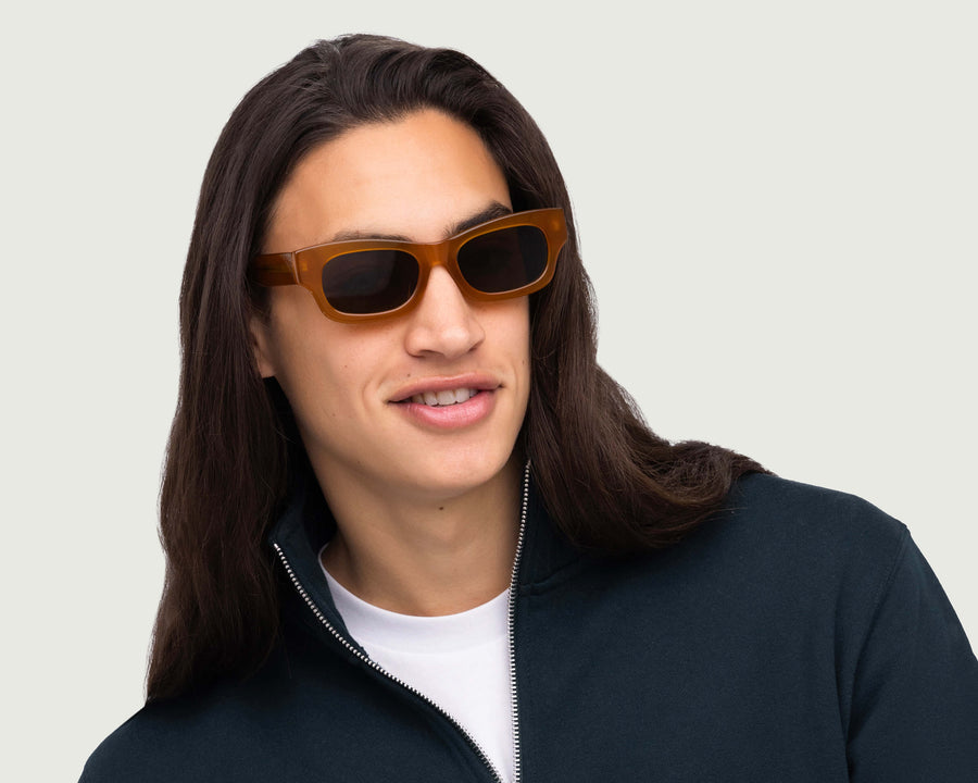 men Jax Sunglasses cat eye brown bioacetate 1
