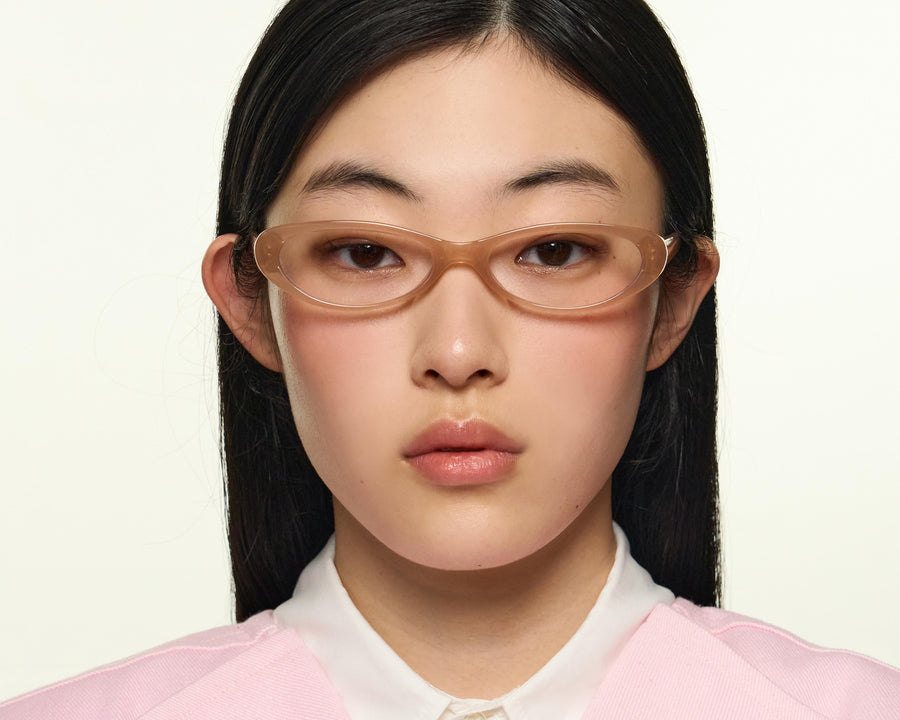 men Leia Eyeglasses cateye Pink recycled polyester