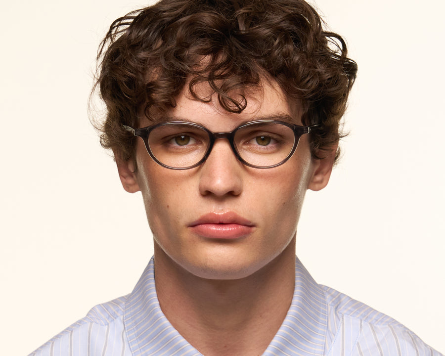 men Millhouse Eyeglasses round Black acetate