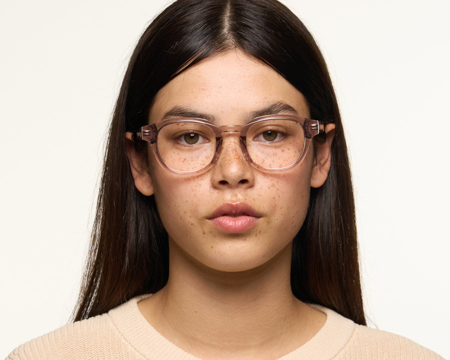 women Nobi Eyeglasses round Nude acetate