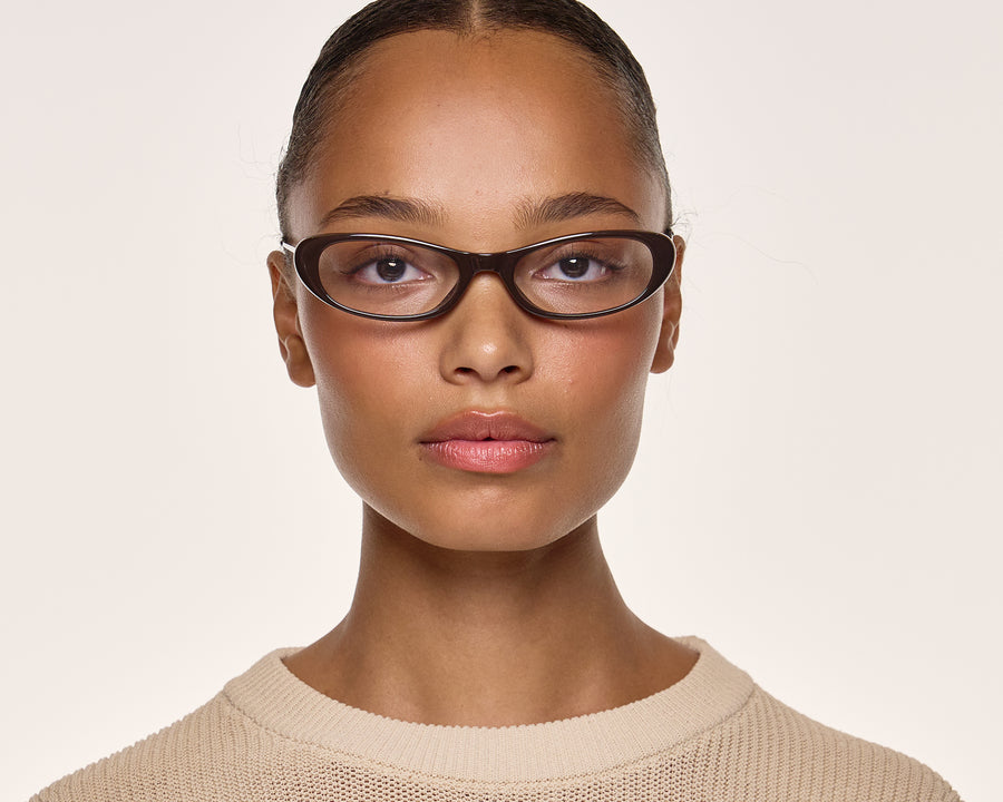 men Carson Eyeglasses rectangle Brown castor seed