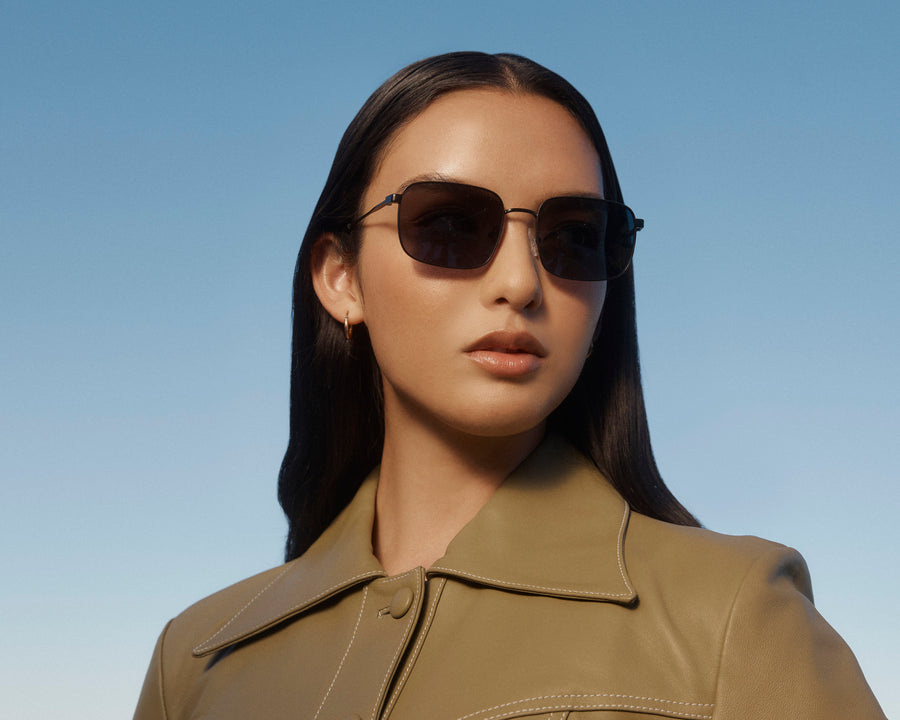 women Vito Sunglasses square brown recycled polyester