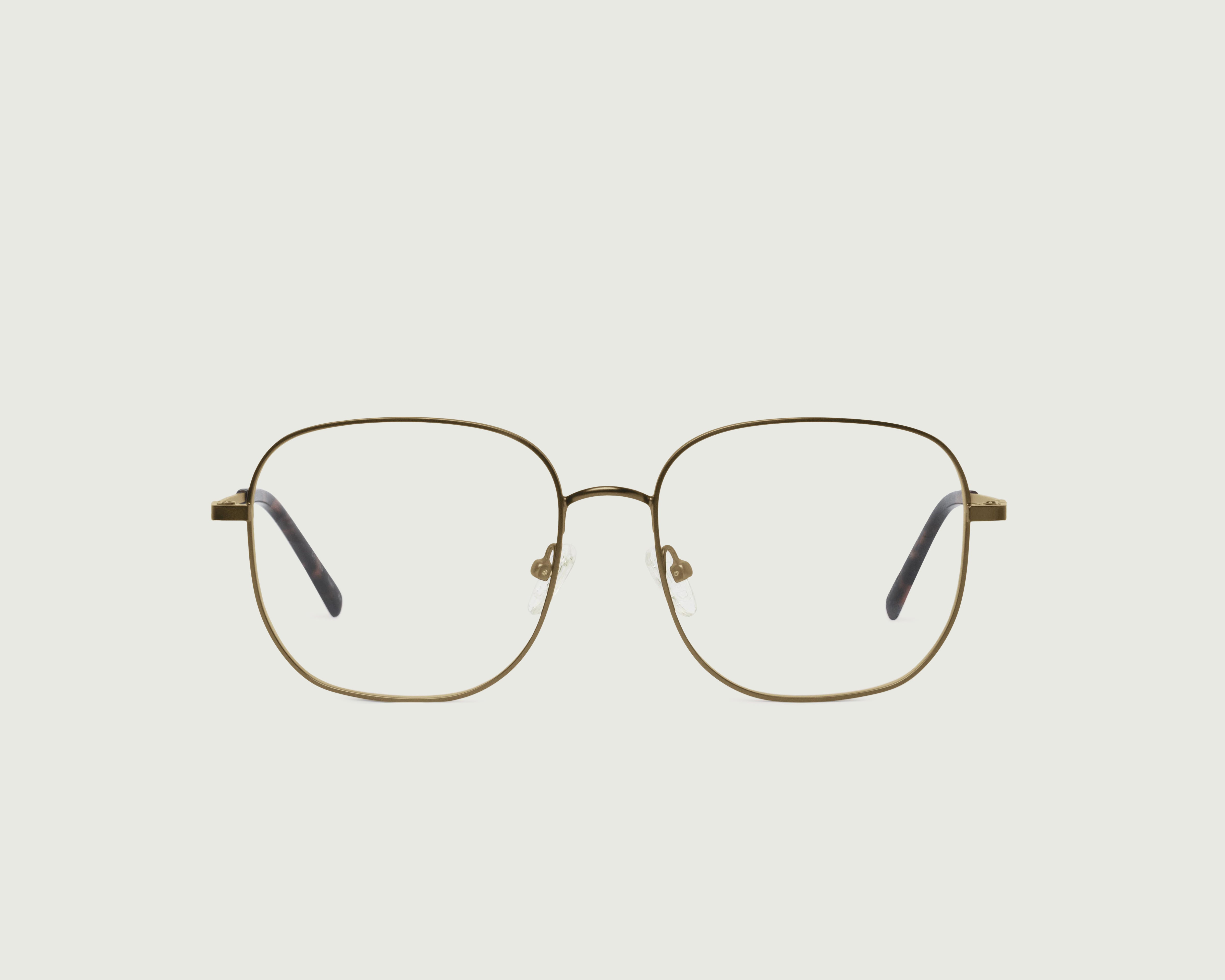 Rye::Noah Eyeglasses square green metal front