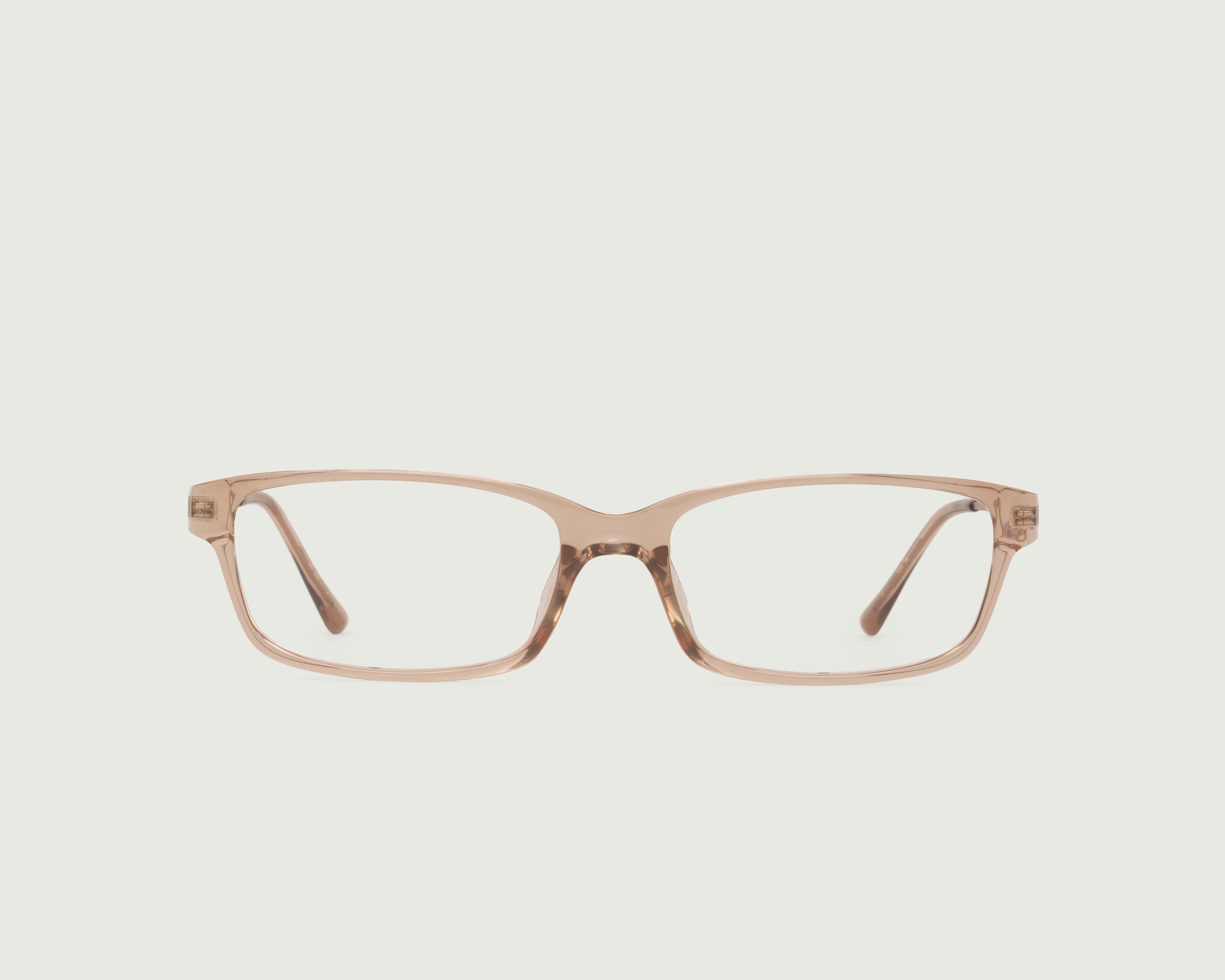 Sesame::Jones Eyeglasses rectangle Brown castor seed front
