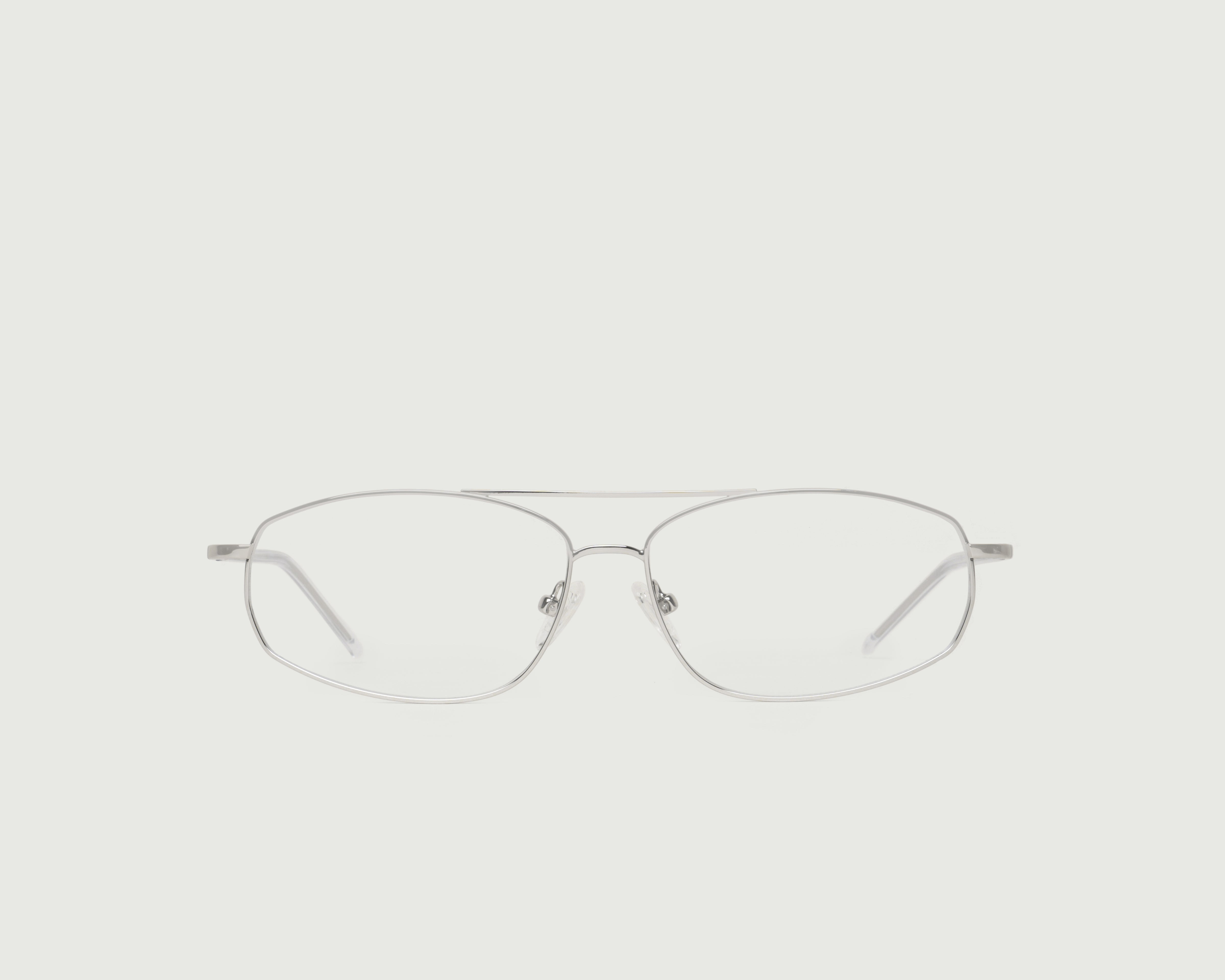 Silver::Enid Eyeglasses pilot gray metal front