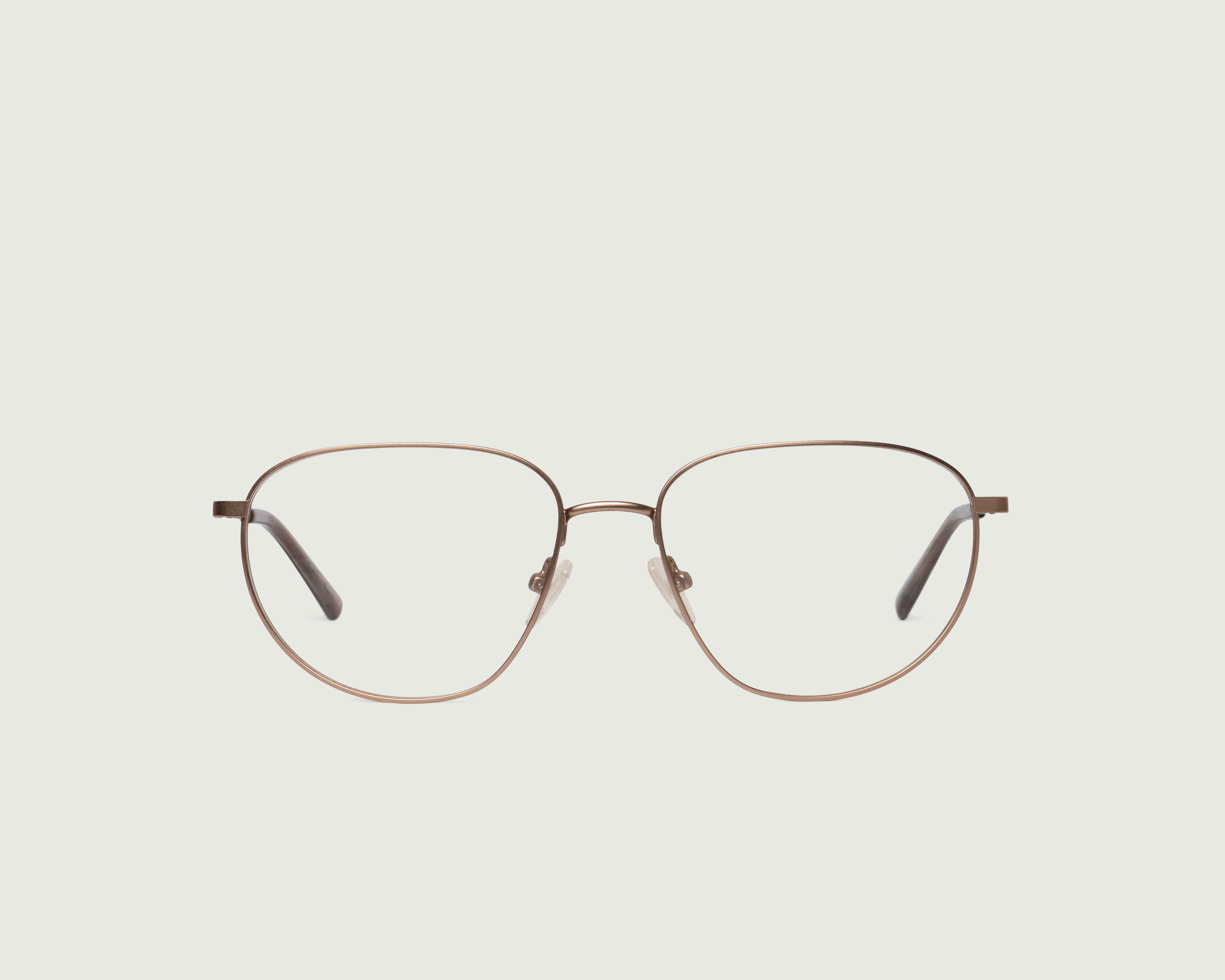 Tan ::Rowan  Eyeglasses pilot brown metal front