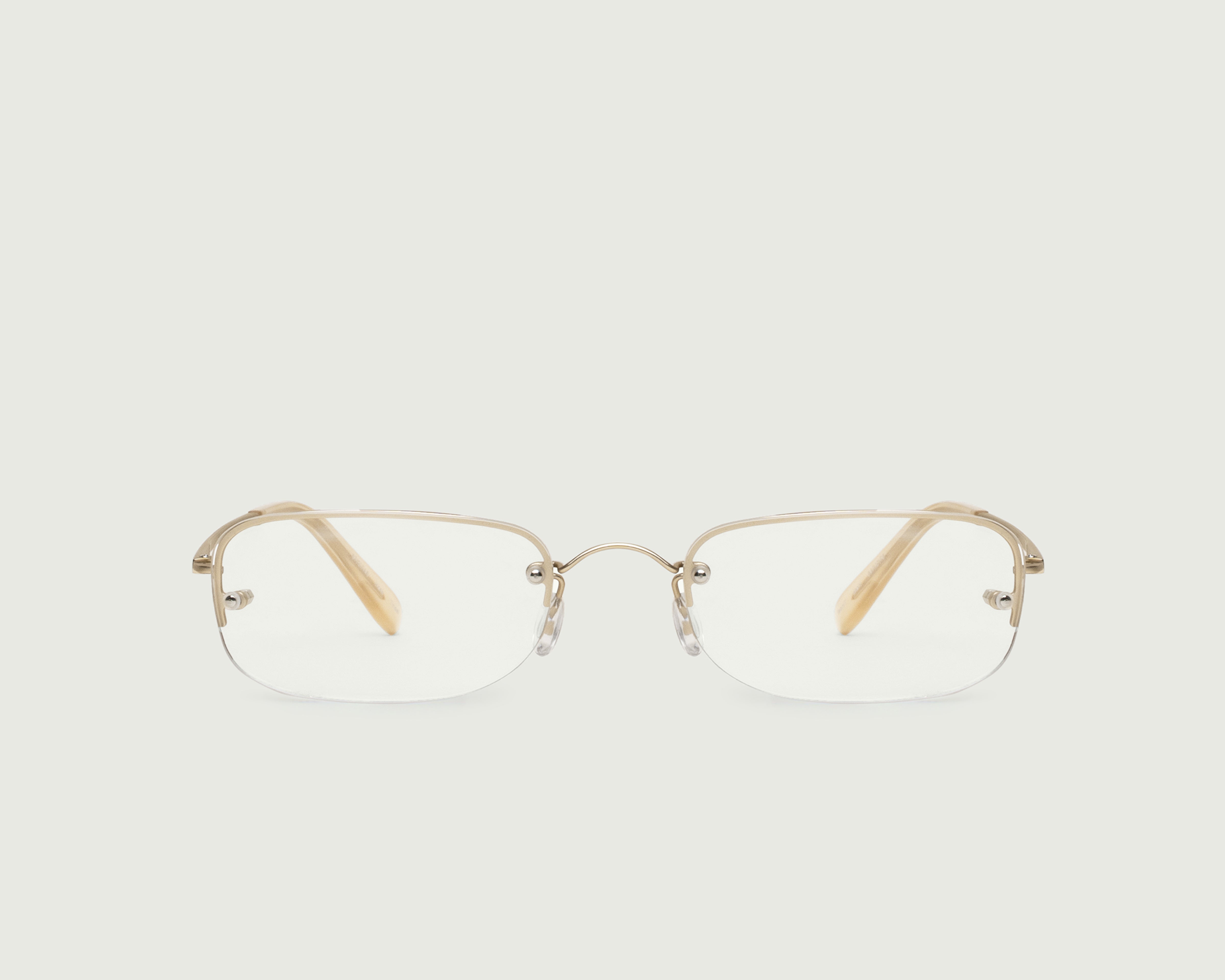 Tinsel::Hank Eyeglasses rectangle Gold stainless steel front
