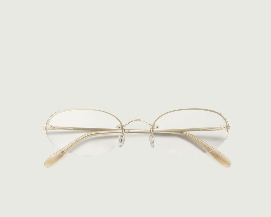 men Harris Eyeglasses oval Gold stainless steel