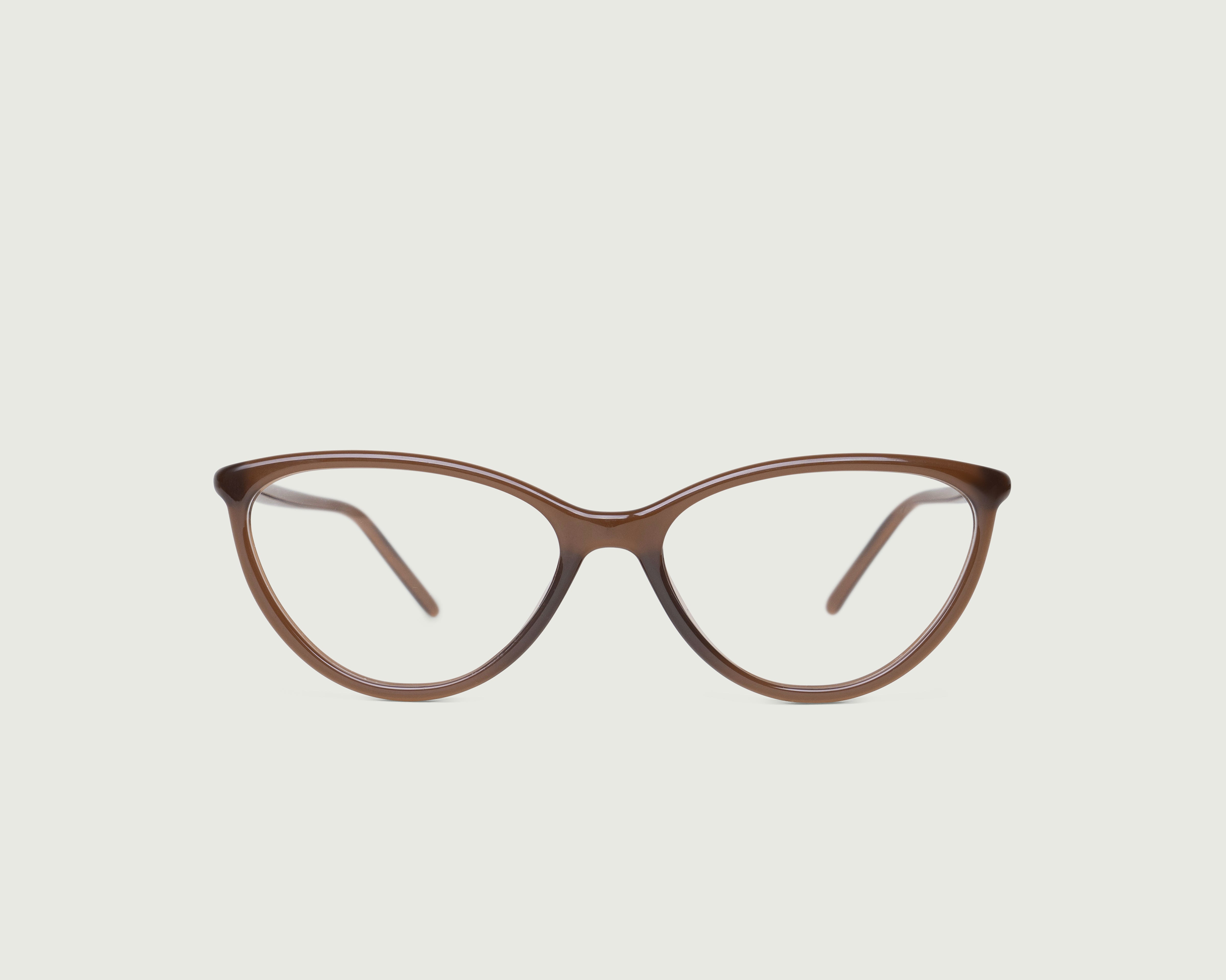 Walnut::Fran Eyeglasses cateye brown recycled polyester front