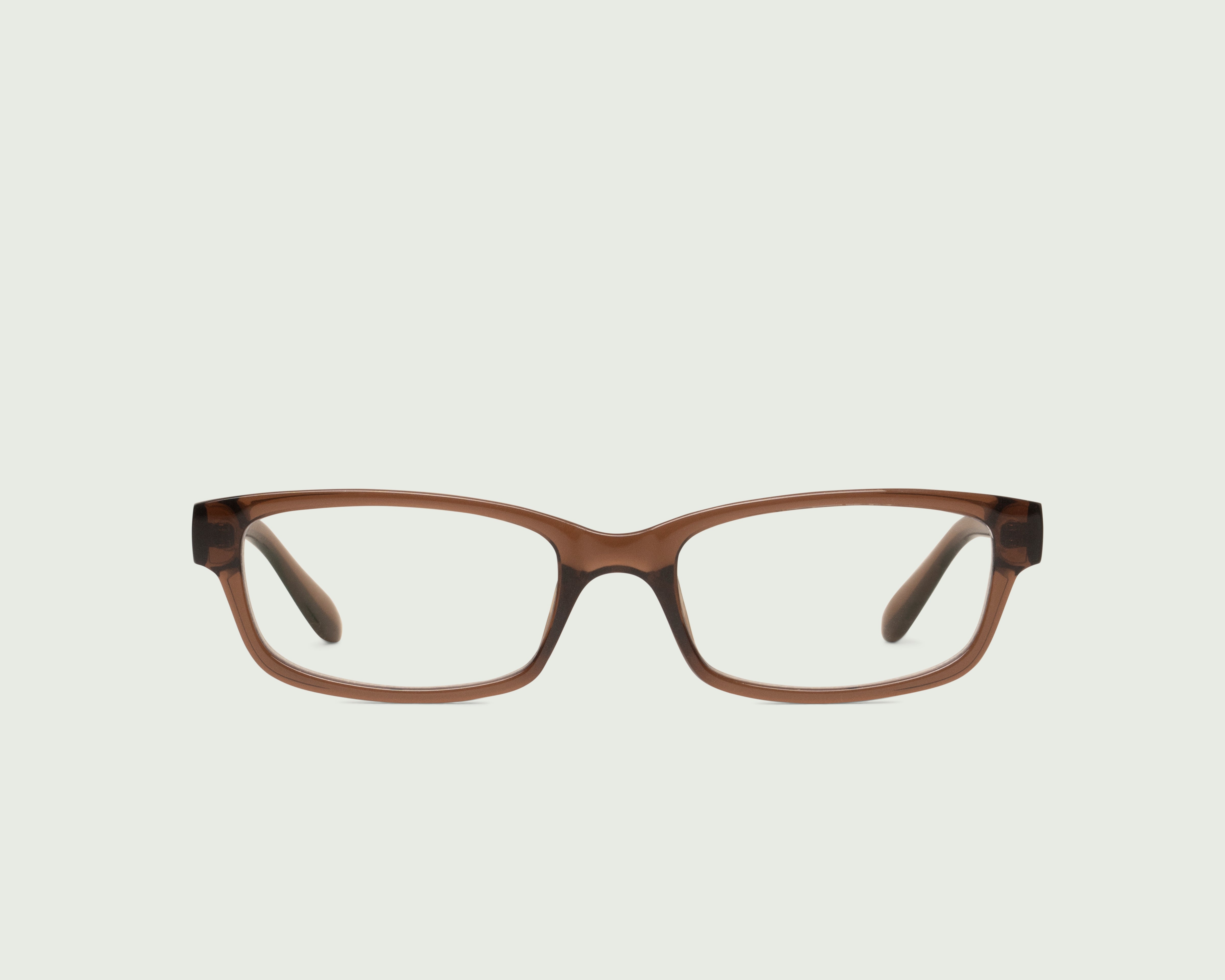 Walnut::Han Eyeglasses rectangle Brown recycled polyester front