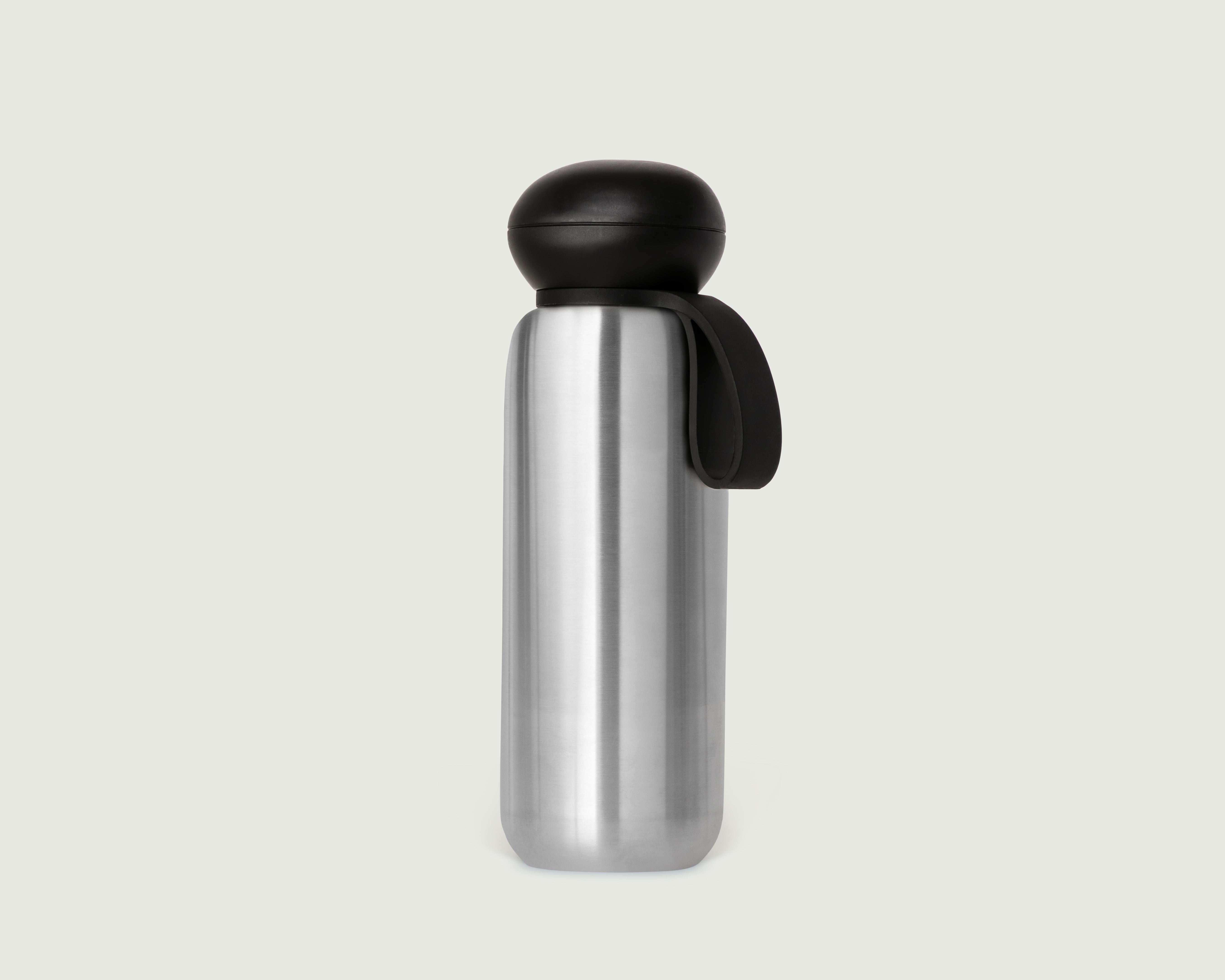 Chrome-25oz::Flask Tumbler Bottle gray front