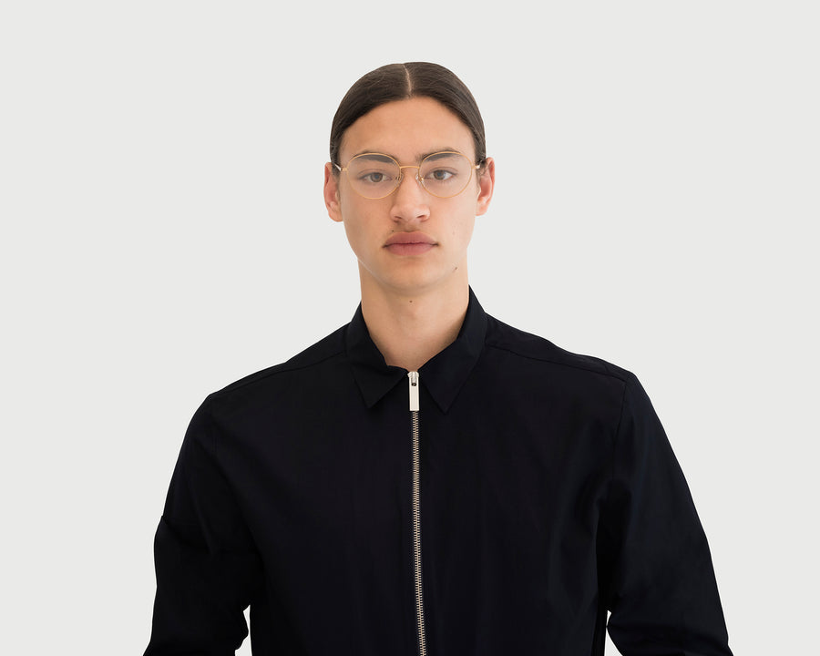 men Aalto+ Eyeglasses round gold metal