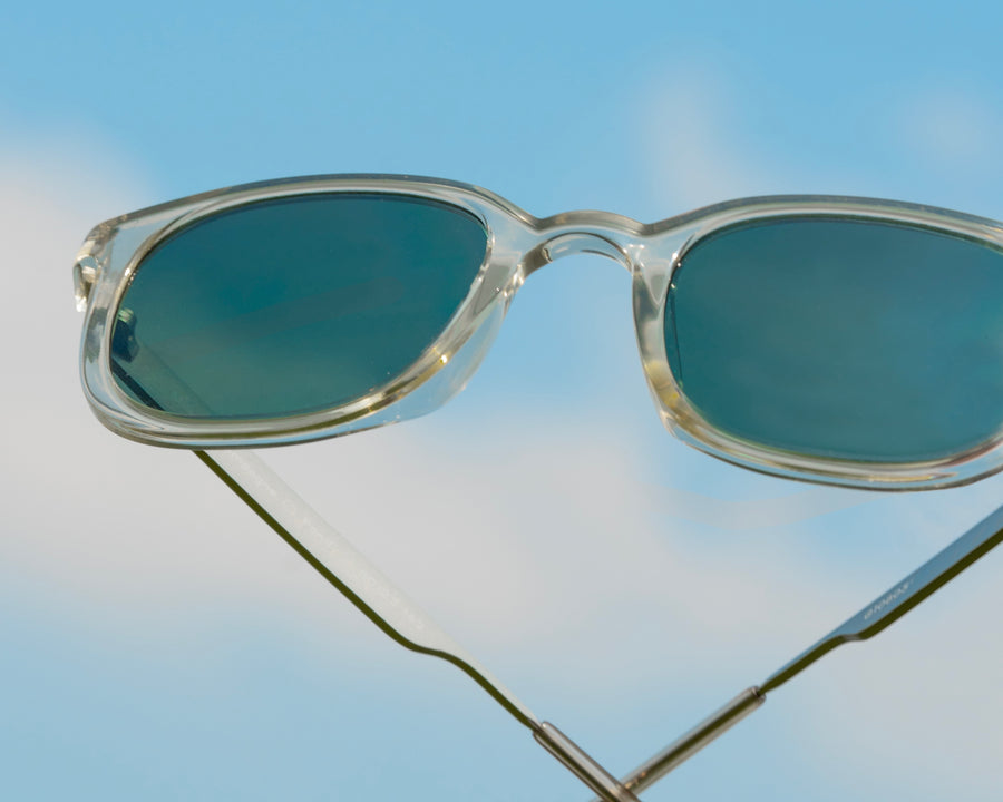 women Miles Sunglasses square clear recycled polyester