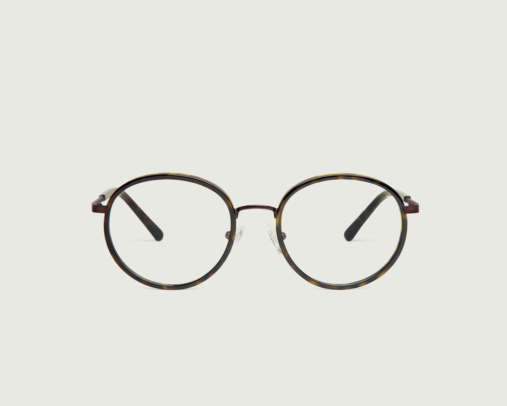 Bronze Tort::Alvaro Eyeglasses round tort metal front