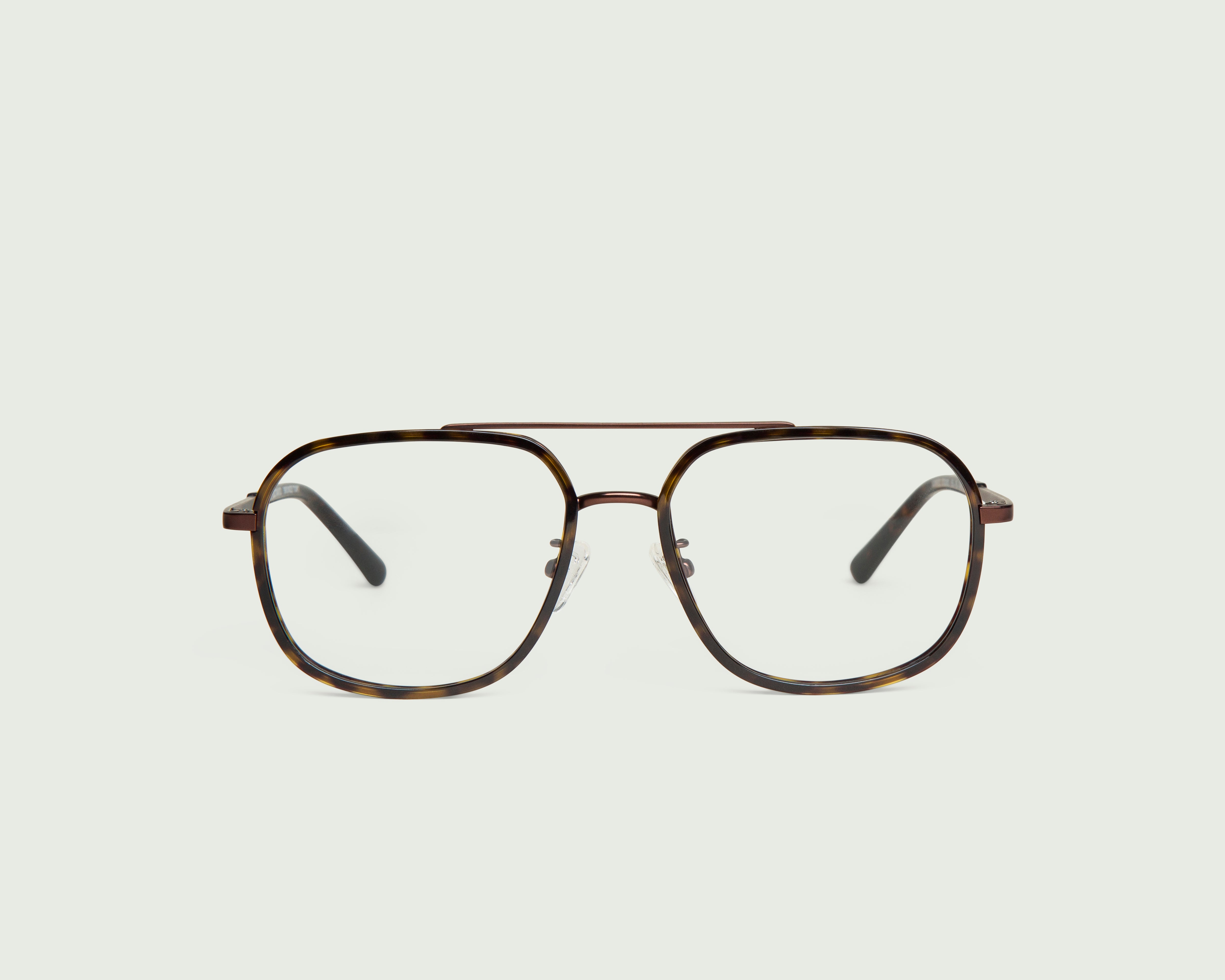 Bronze Tort::Octavio Eyeglasses pilot tort metal front