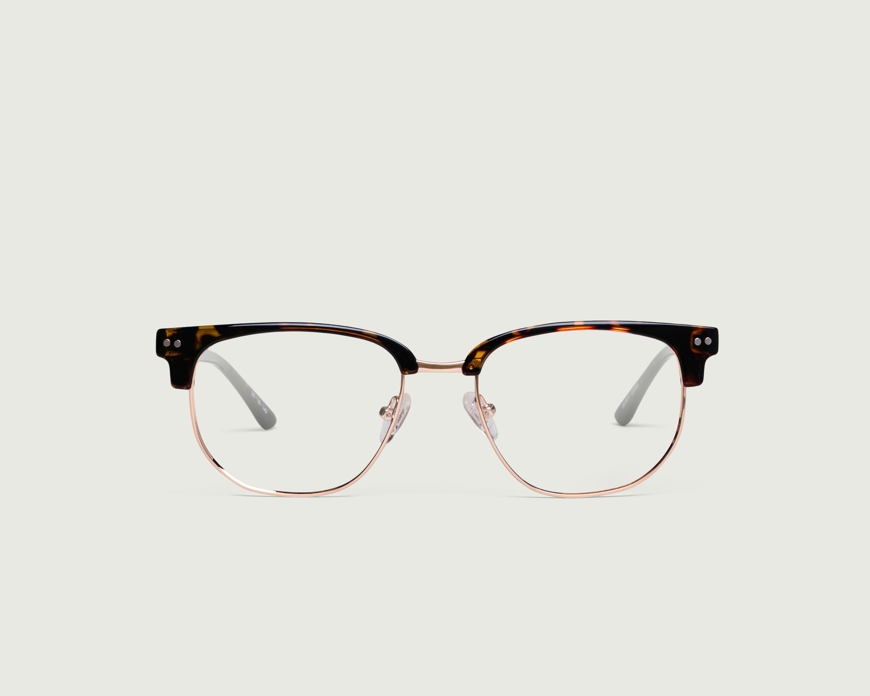 Dark Tort::Madison Eyeglasses browline tort plastic front (4687758065718)
