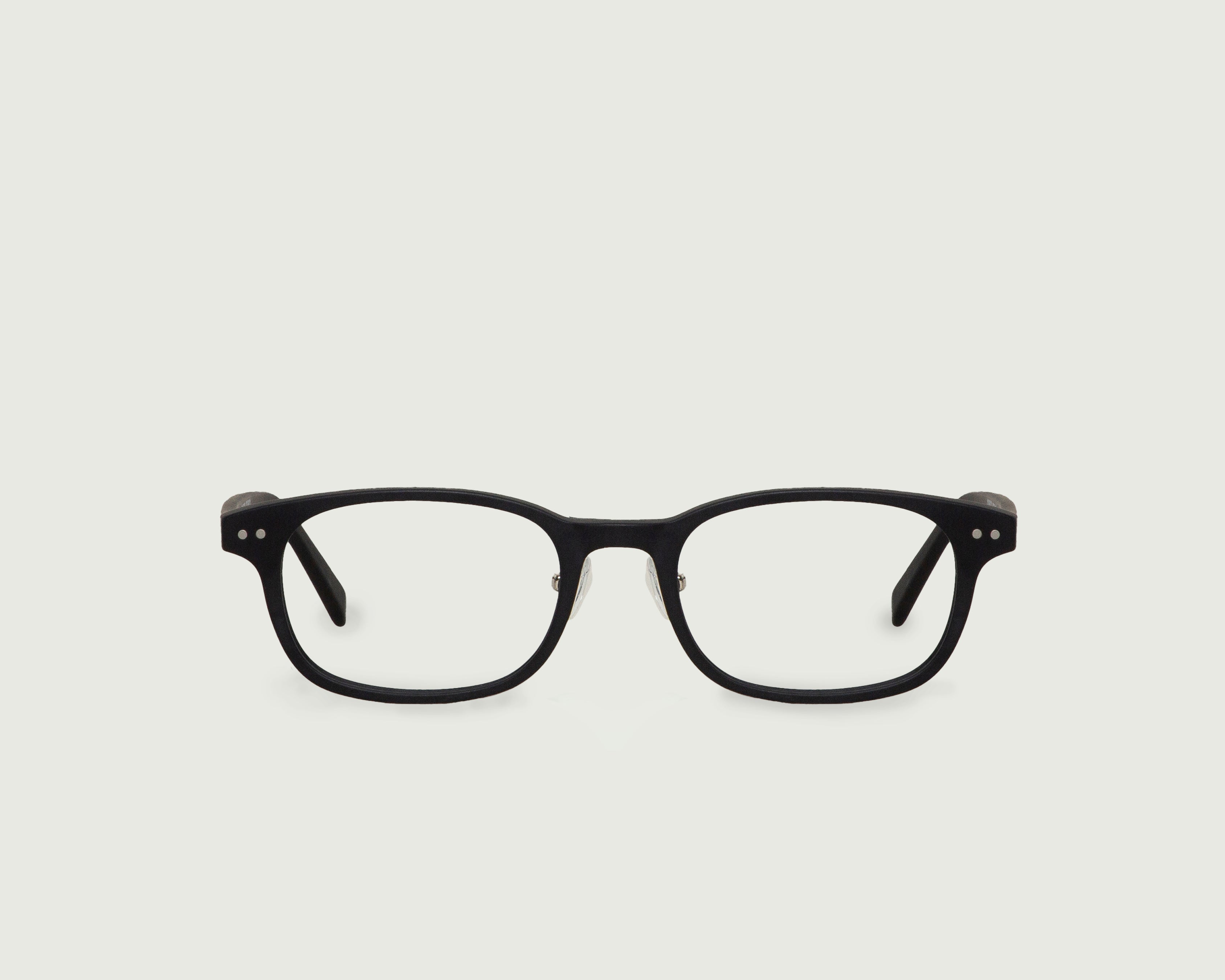 Charcoal::Ernest Eyeglasses rectangle black acetate front (6662840582198)