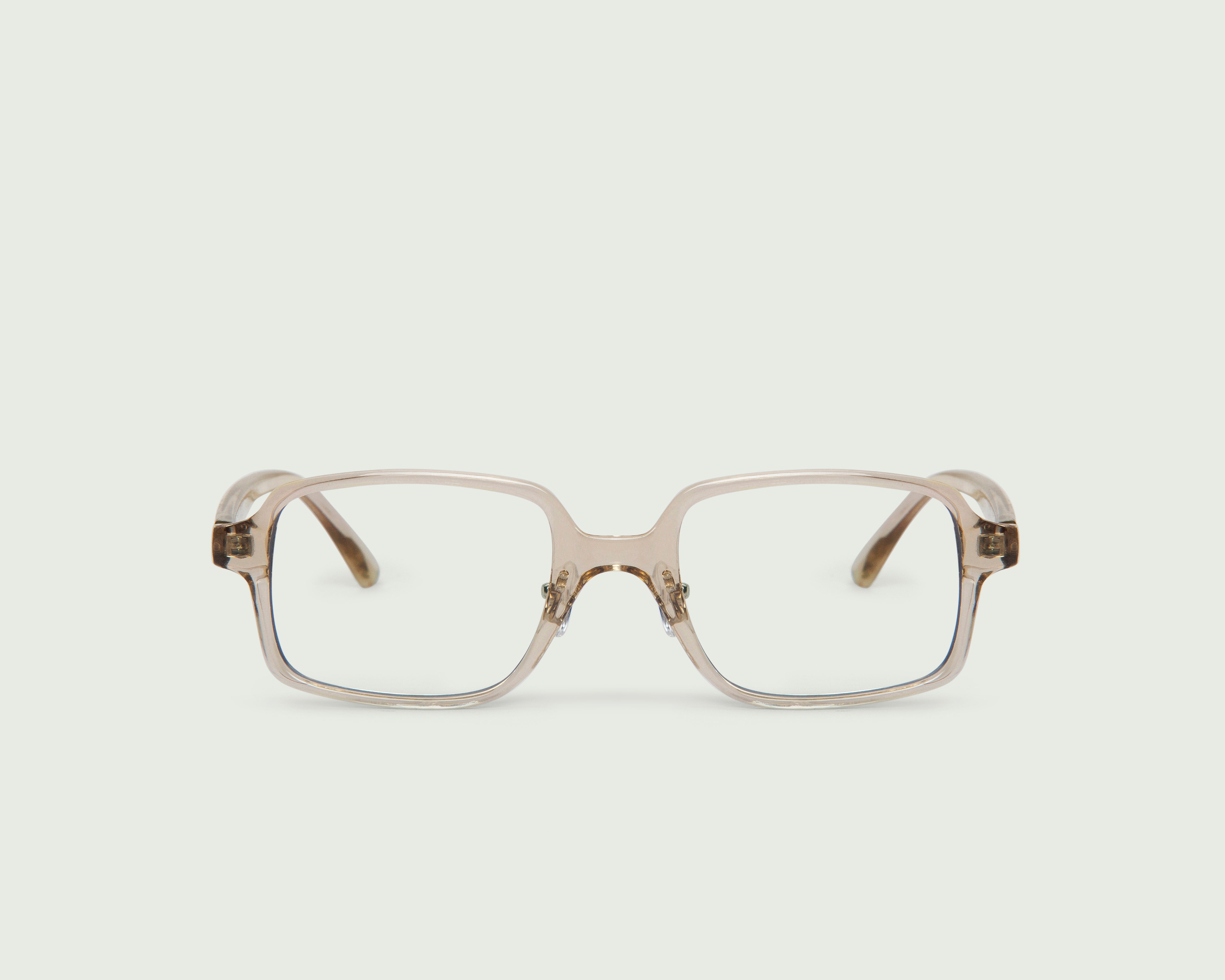 Sand::Idris Anti-Radiation Glasses square white recycled polyester front (6677722890294)