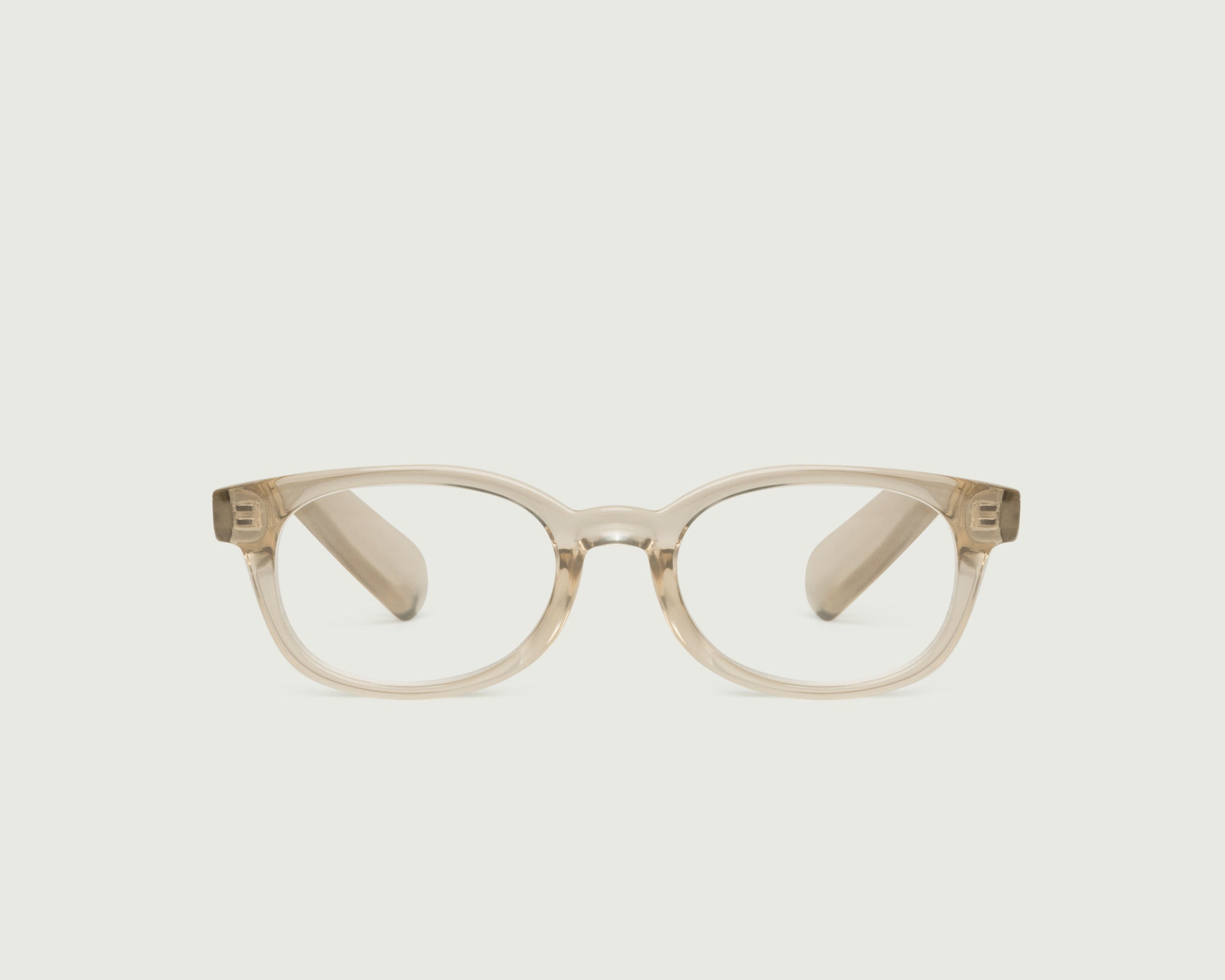Mushroom ::Oval 1 Eyeglasses round nude recycled polyester front