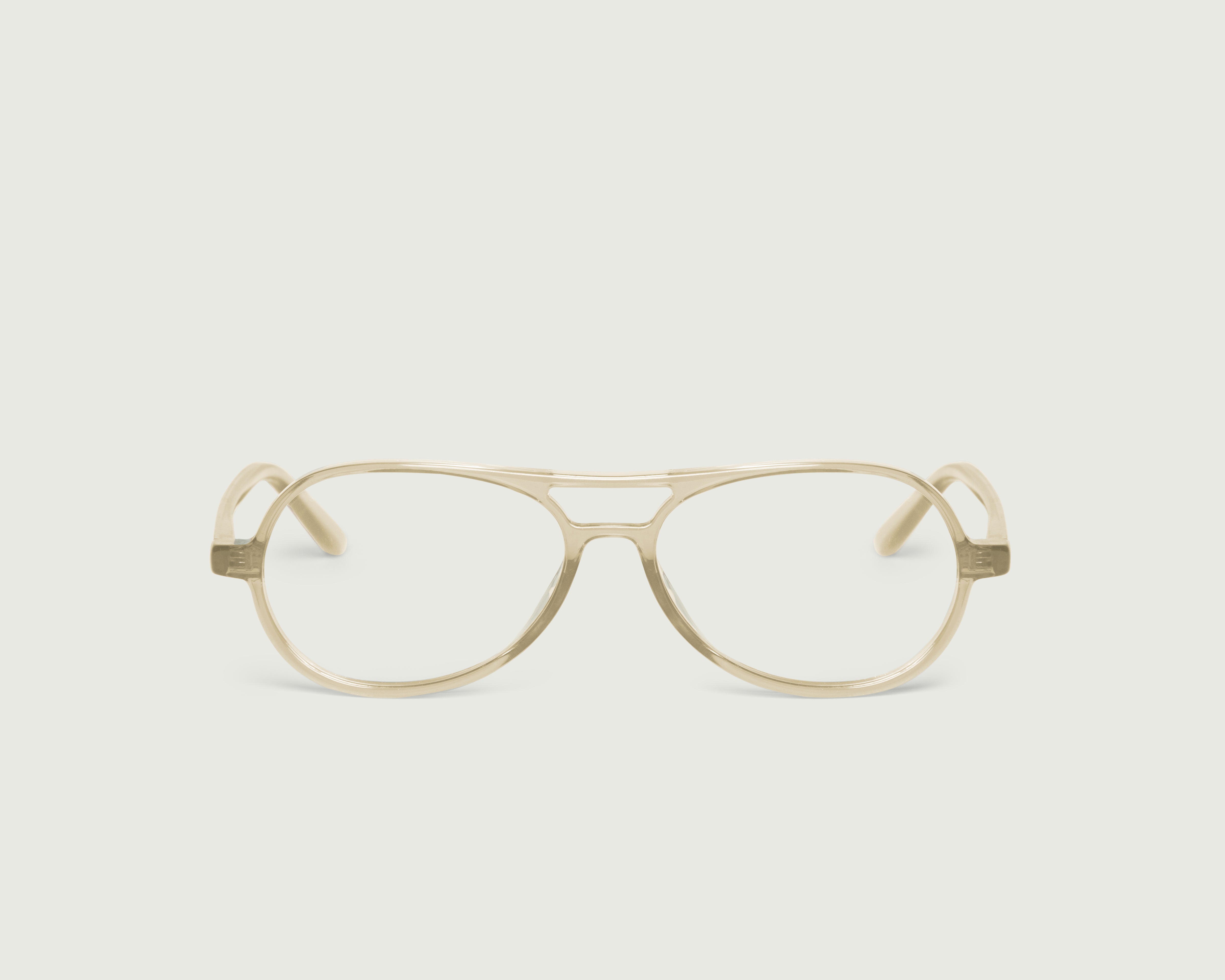 Mushroom ::Pilot 1 Eyeglasses rectangle nude recycled polyester front