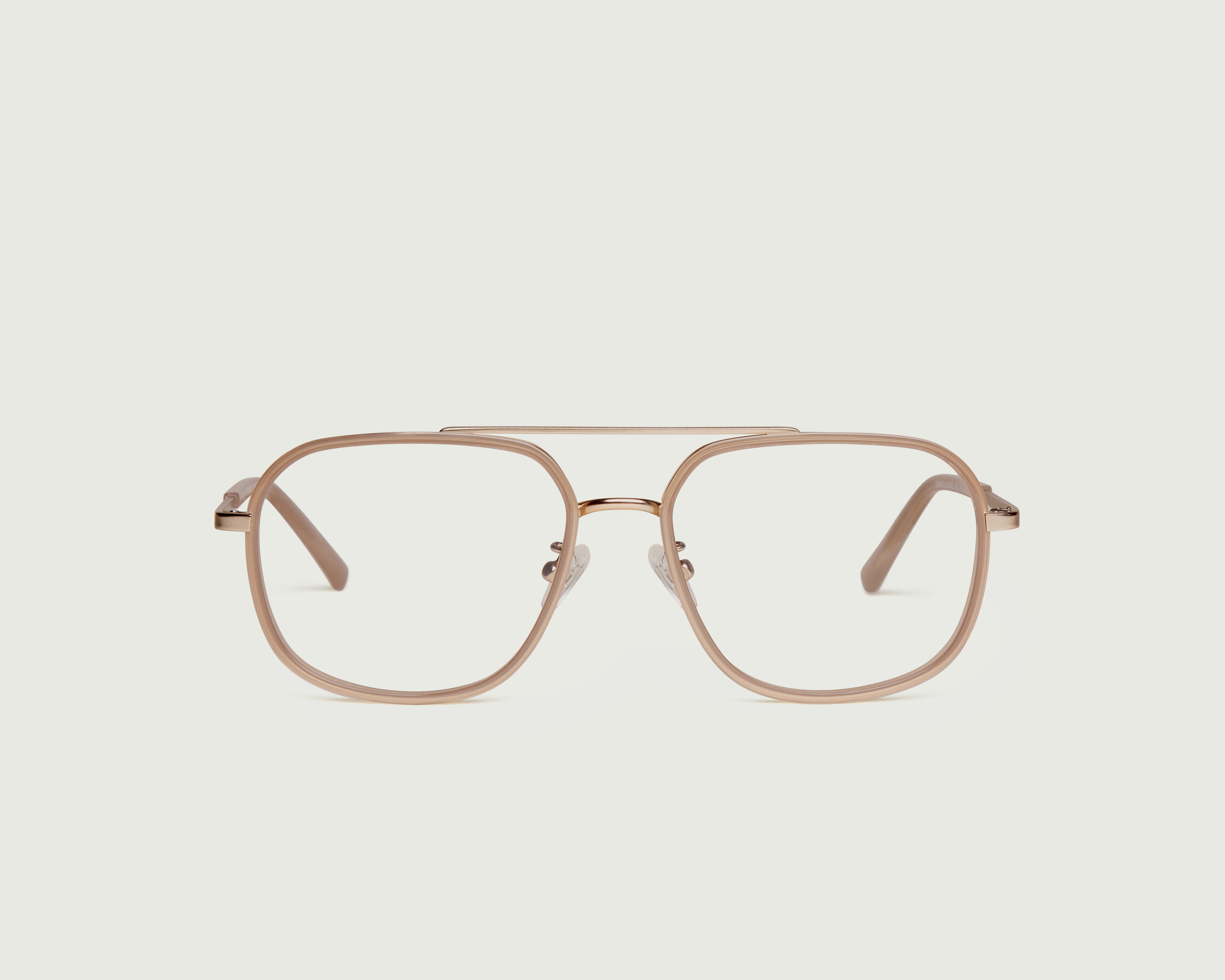 Toasted Peach::Octavio Eyeglasses pilot nude metal front