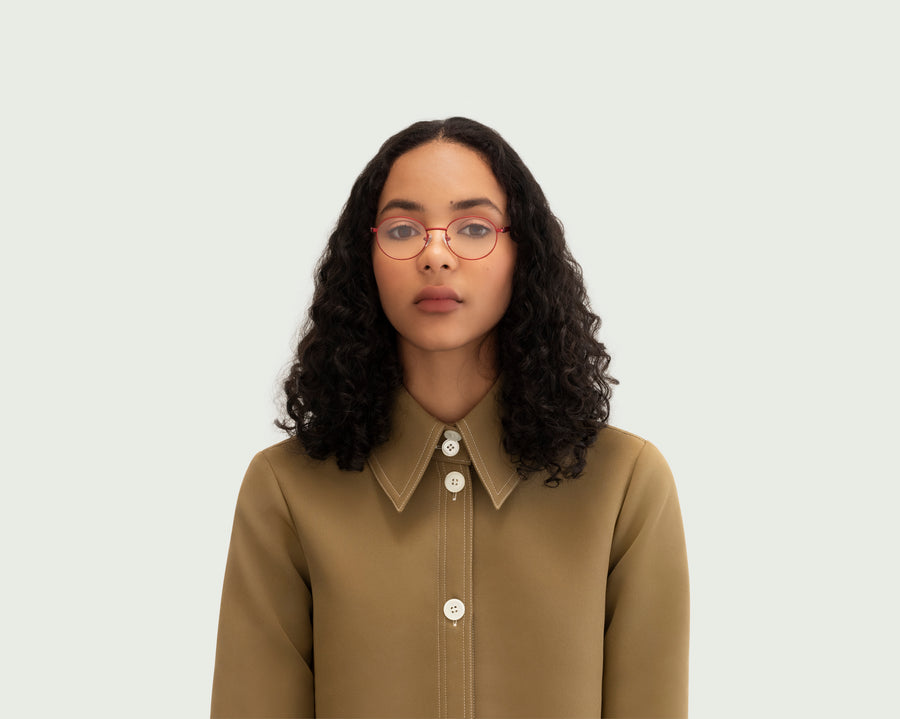 women Rory Eyeglasses round red metal (4687688564790)