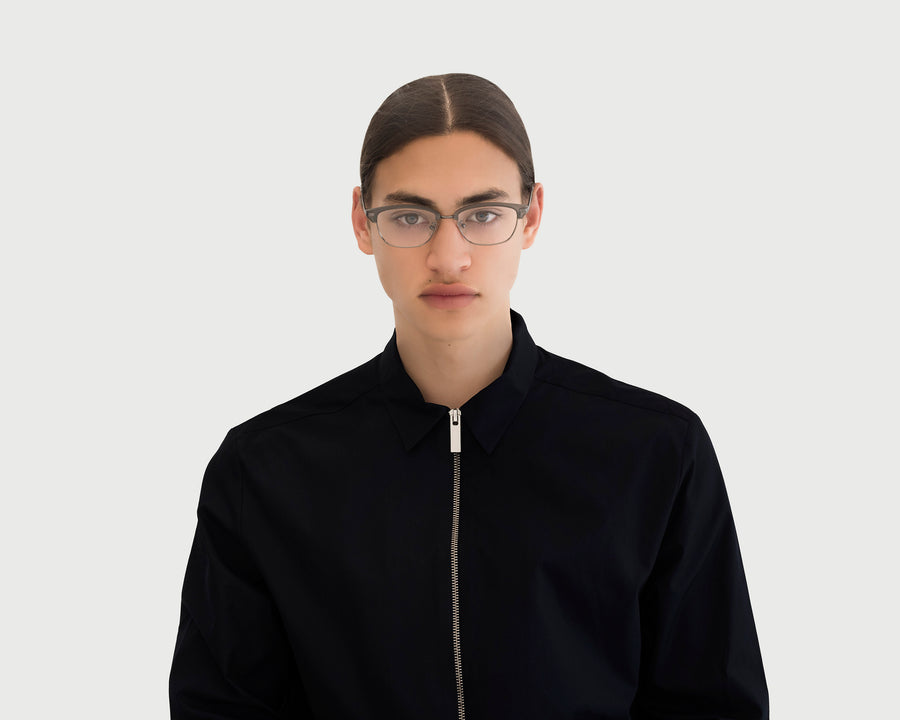 men Wes Eyeglasses browline gray plastic (4687758950454)