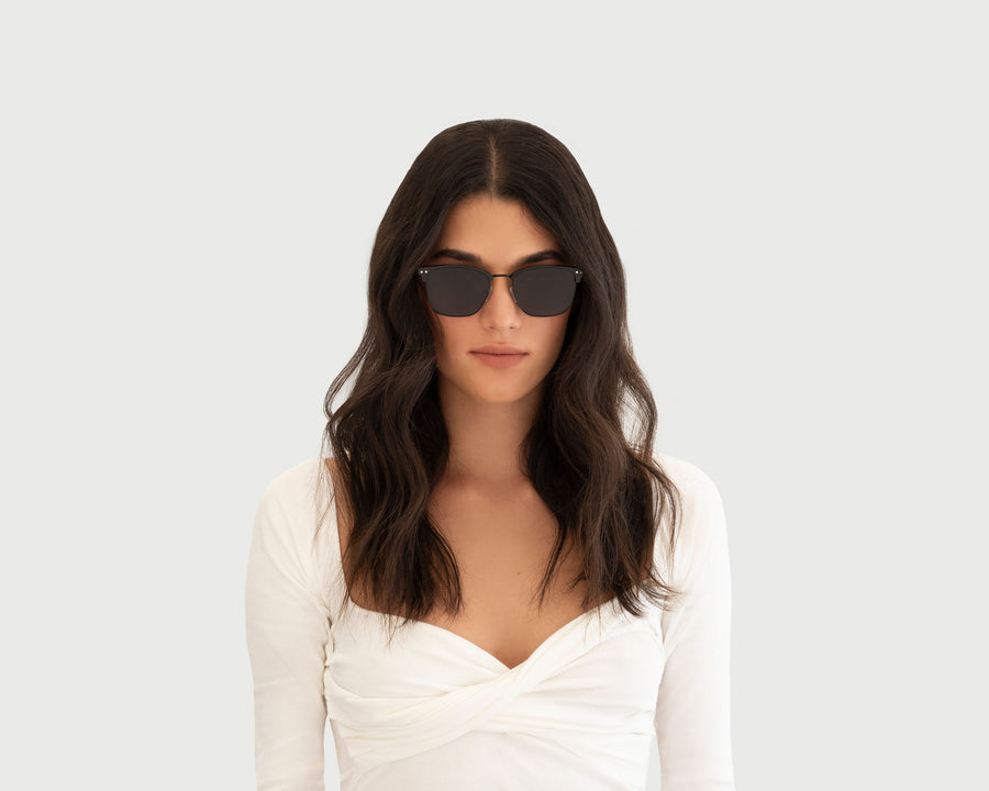 women Bastian Sunglasses browline black plastic metal (4687761440822)