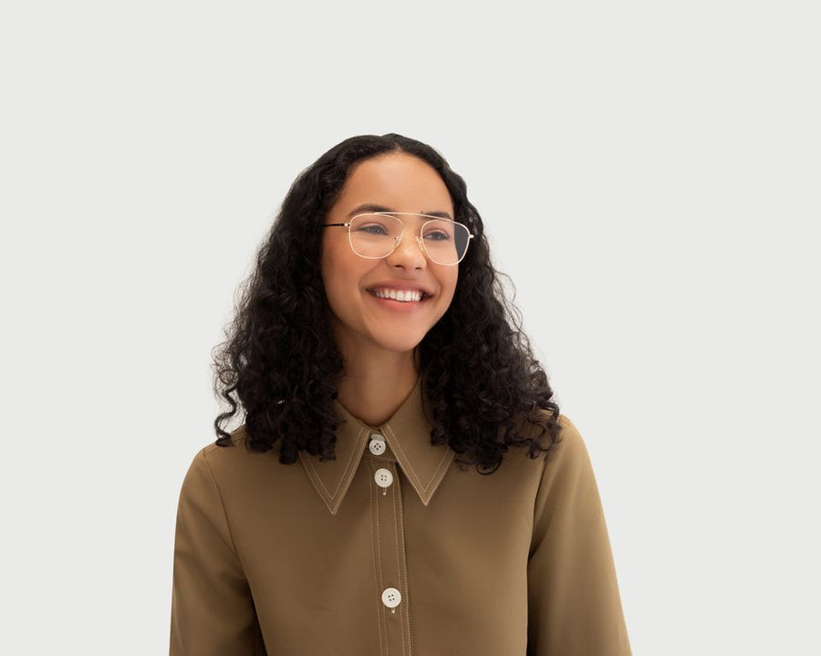 women Cliff Eyeglasses pilot gold metal (4687757934646)