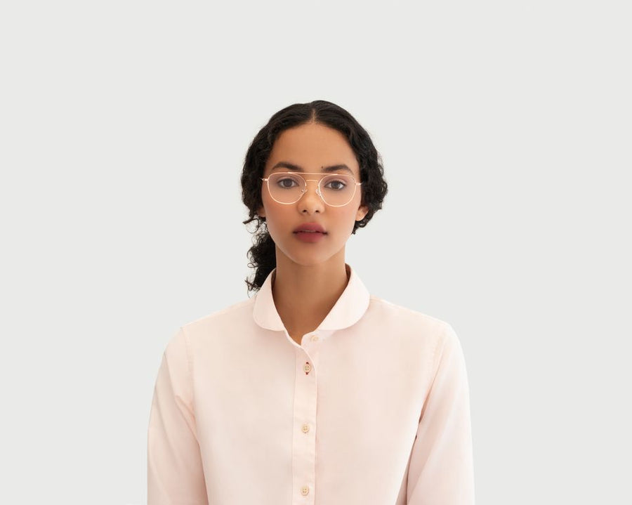 women Cohen Eyeglasses pilot pink metal (4687757246518)