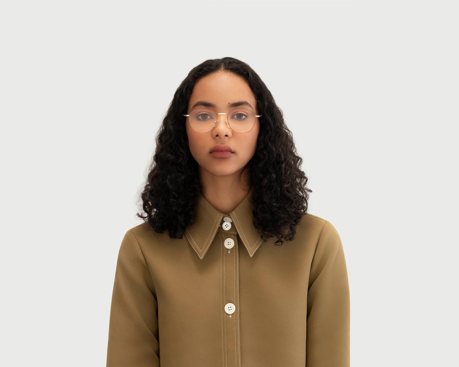 women Marcel+ Eyeglasses square brown metal (4687758131254)