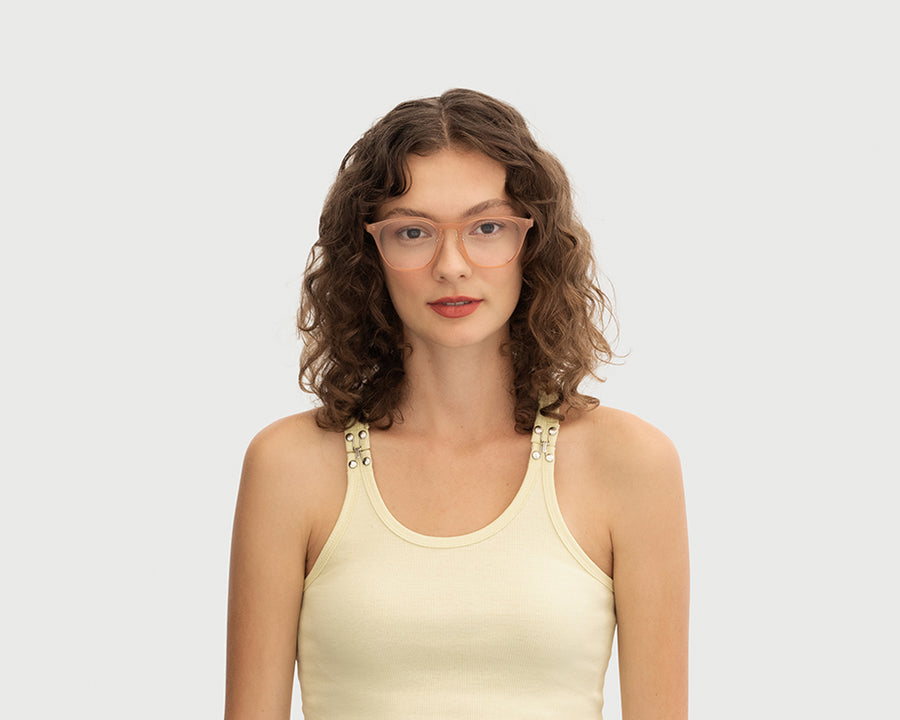women Yuri+ Eyeglasses square orange acetate (6538380869686)