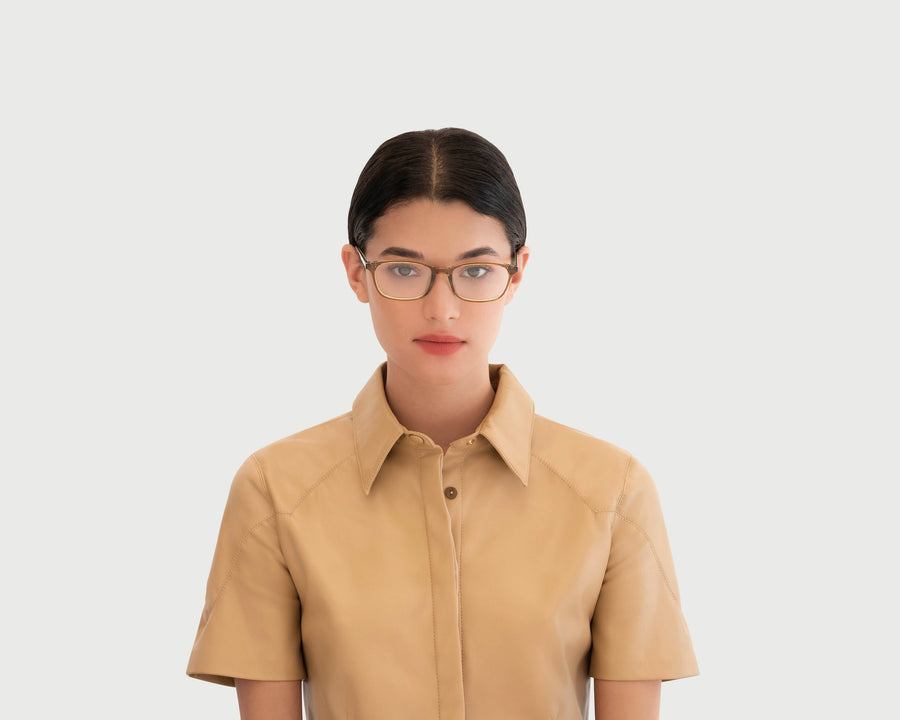 women Neal Eyeglasses rectangle brown plastic (4687758557238)