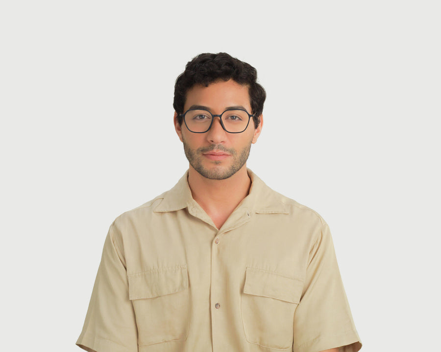 men Helsinki Eyeglasses square black plastic (4687757180982)